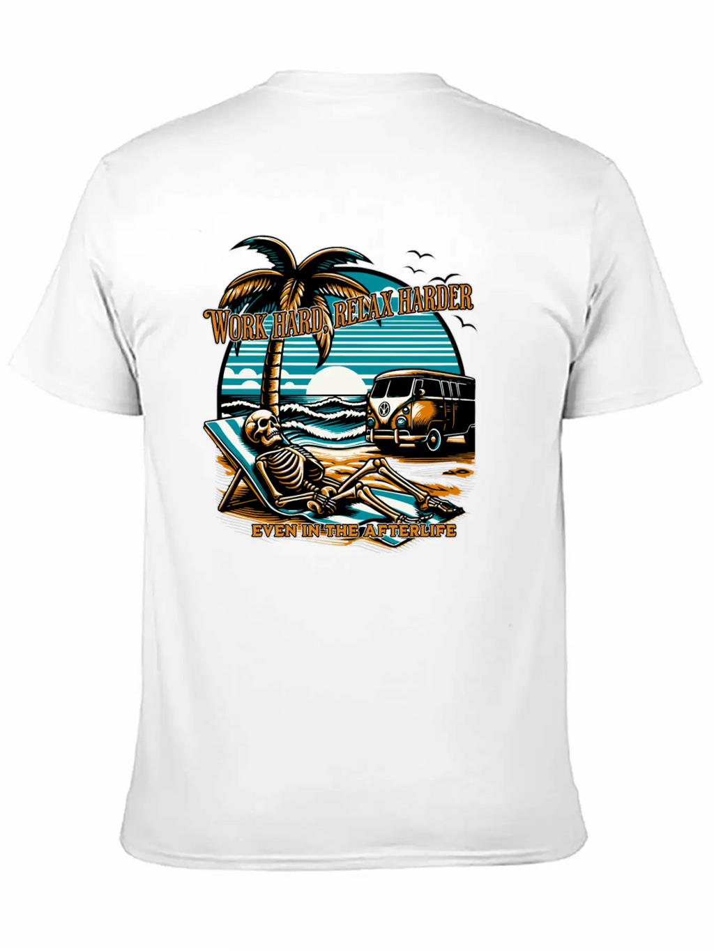 Work Hard, Relax Harder—even In The Afterlife Essential Cotton Tee For Daily Outfits – Unisex Style