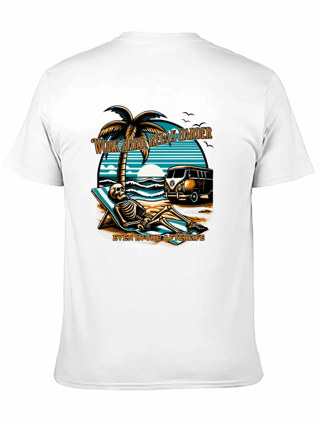 Work Hard, Relax Harder—even In The Afterlife Essential Cotton Tee For Daily Outfits – Unisex Style
