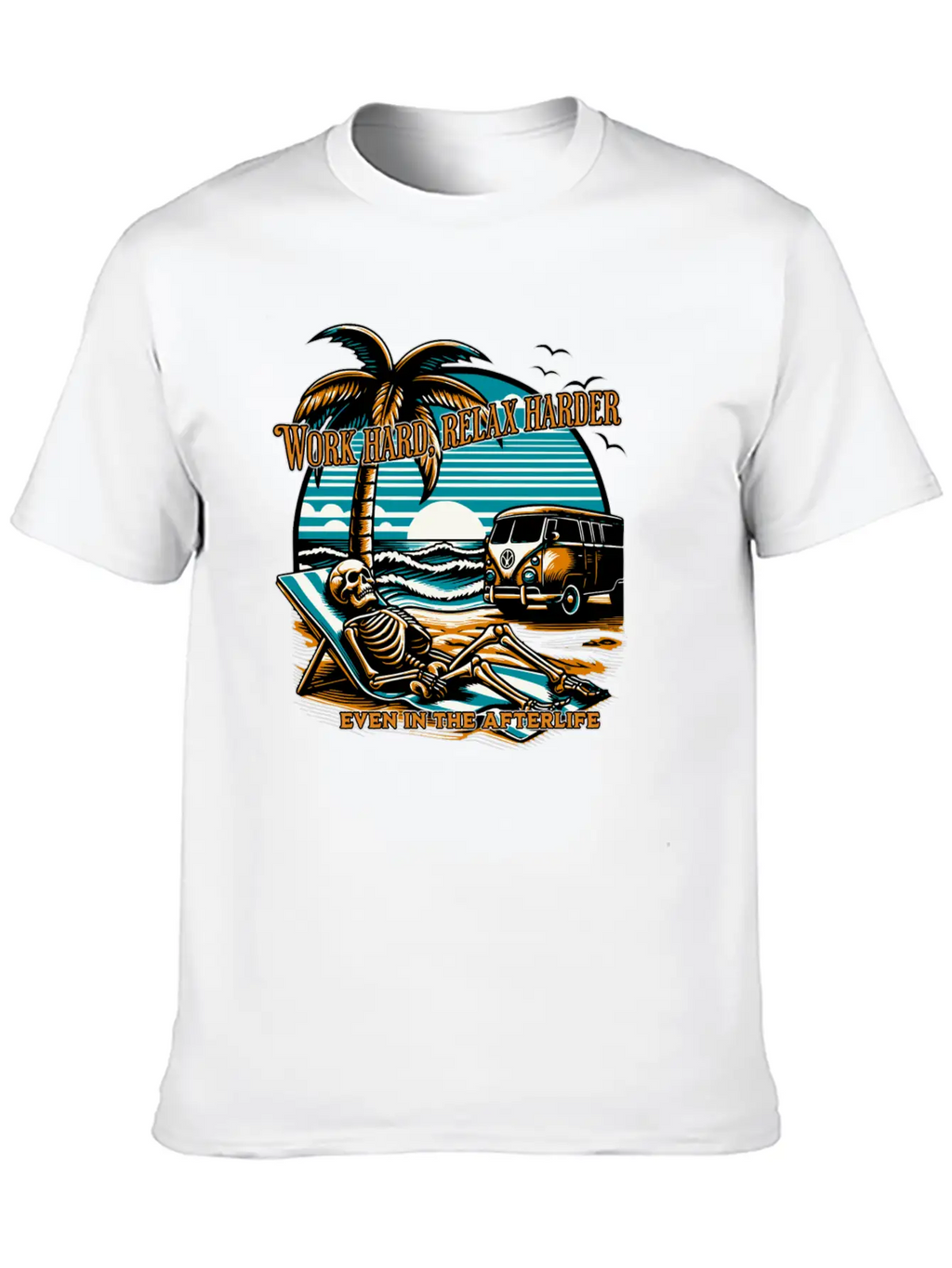 Work Hard, Relax Harder—even In The Afterlife Essential Cotton Tee For Daily Outfits – Unisex Style