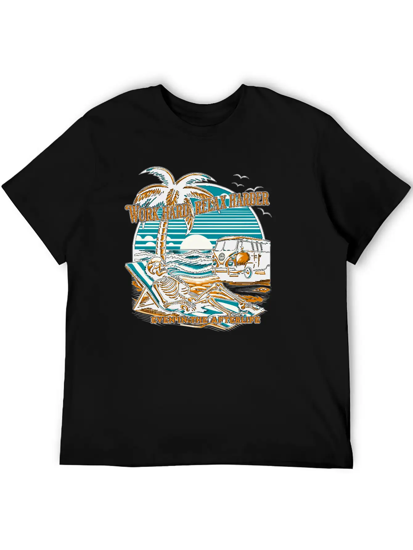 Work Hard, Relax Harder—even In The Afterlife Essential Cotton Tee For Daily Outfits – Unisex Style