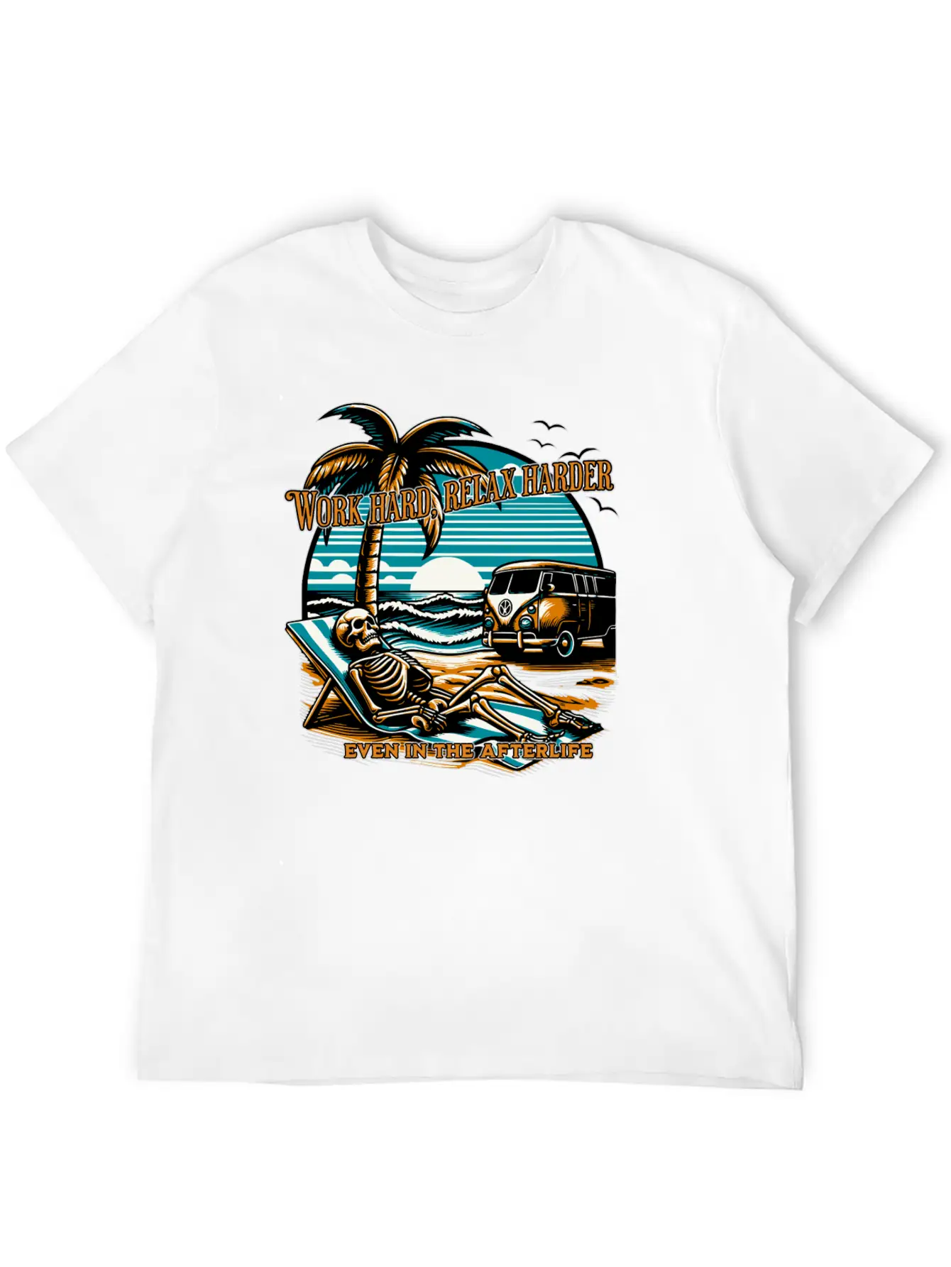 Work Hard, Relax Harder—even In The Afterlife Essential Cotton Tee For Daily Outfits – Unisex Style