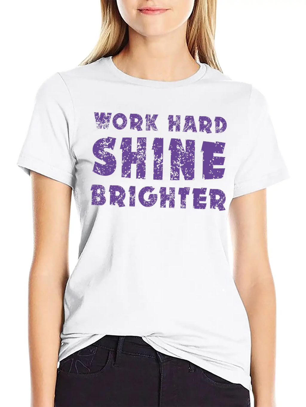 Work Hard Shine Brighter Art Classic Cotton Tee – Unisex Comfort For Any Season