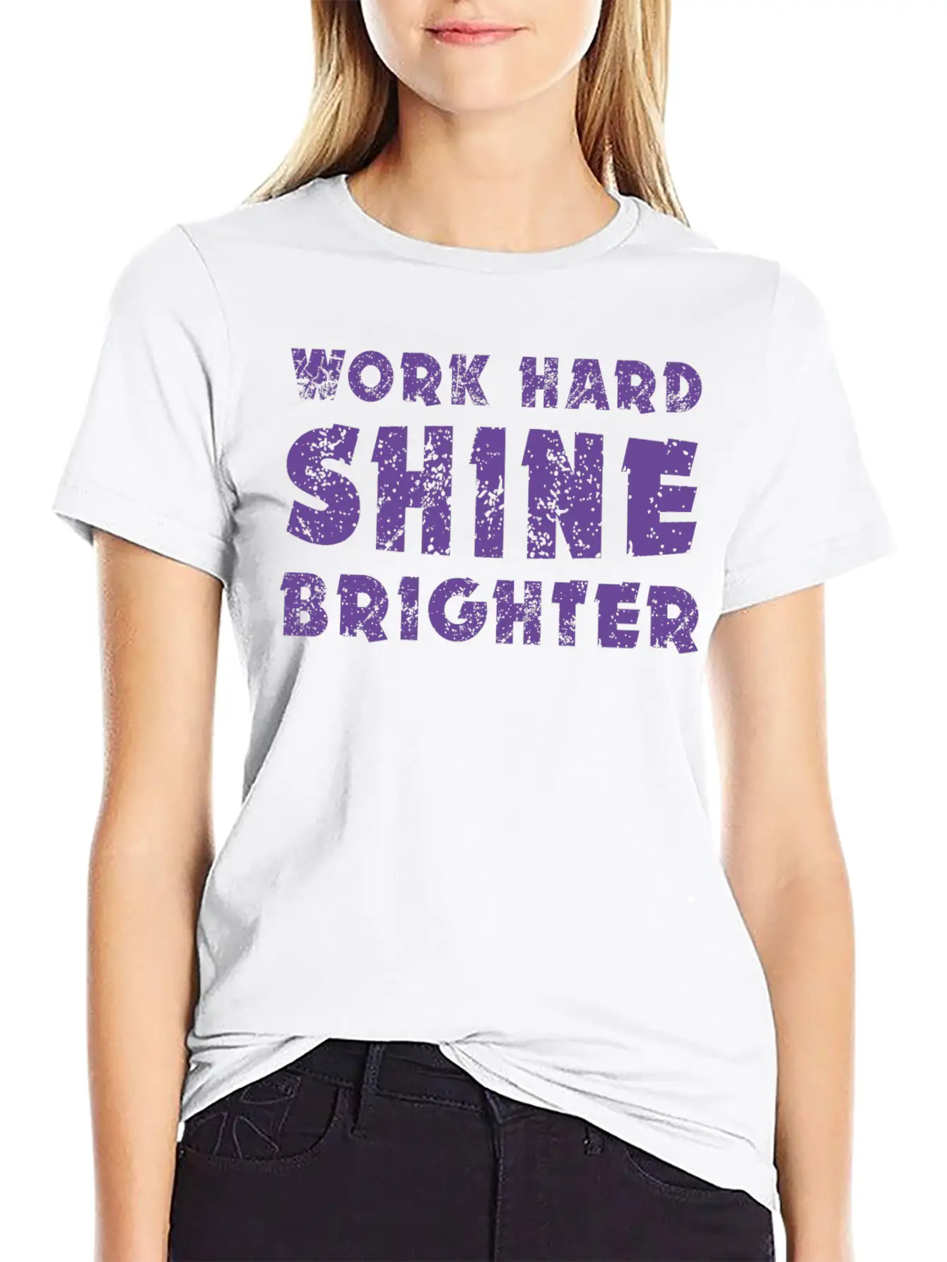 Work Hard Shine Brighter Art Classic Cotton Tee – Unisex Comfort For Any Season