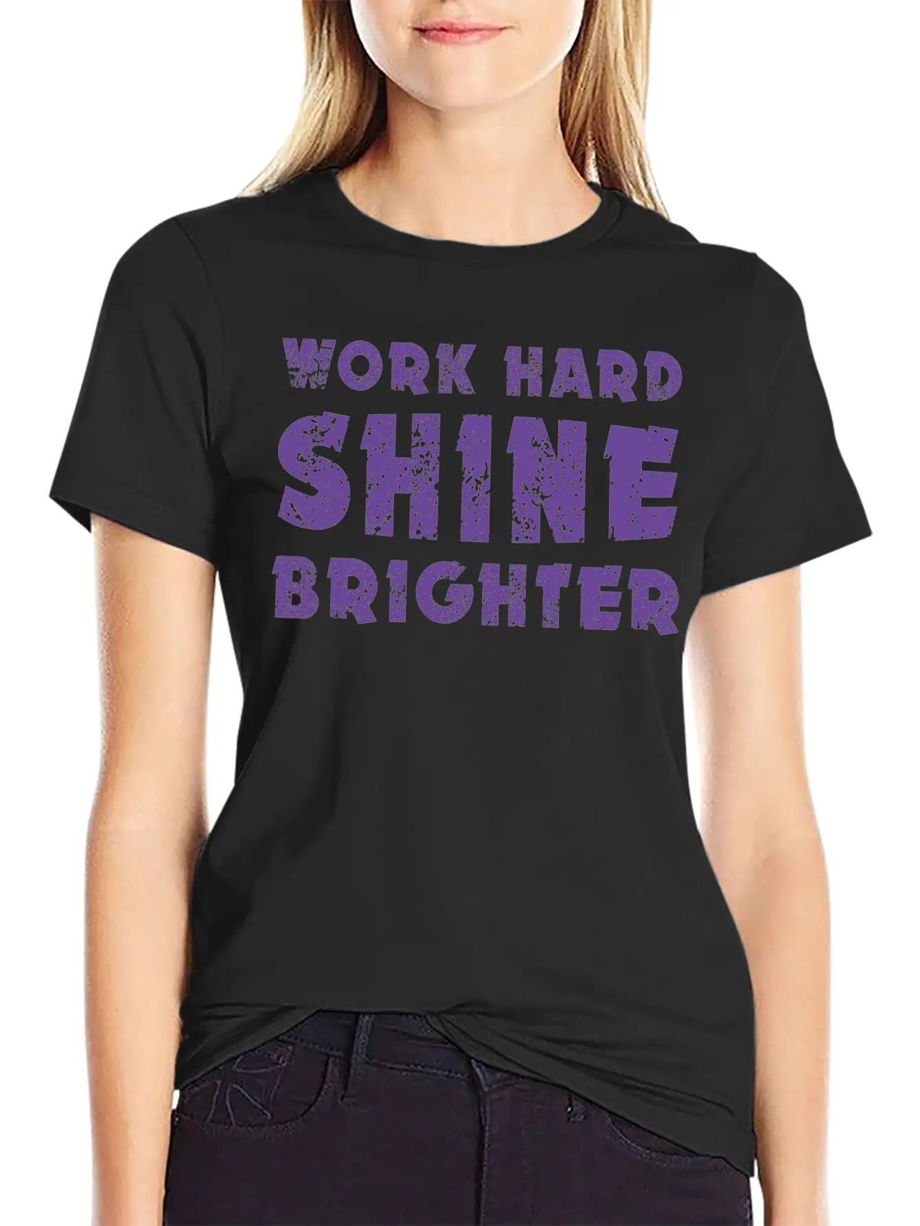 Work Hard Shine Brighter Art Classic Cotton Tee – Unisex Comfort For Any Season