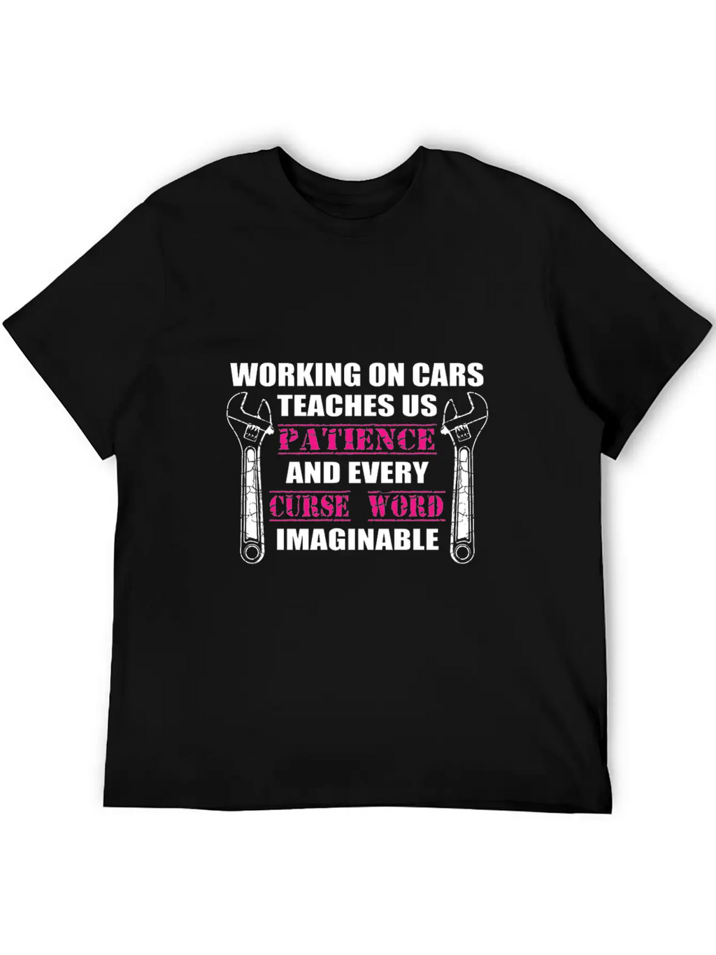 Working On Cars Teaches Us Patience Mechanic Or En Timeless Short Sleeve Tee – Comfy And Minimalist Design