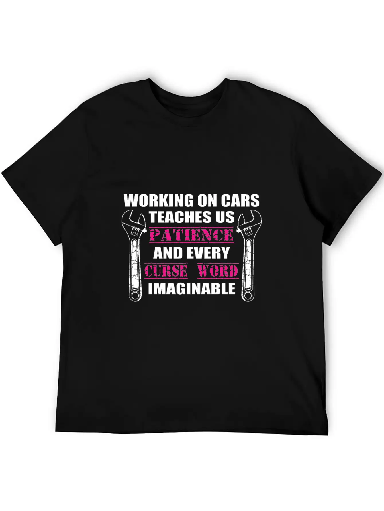 Working On Cars Teaches Us Patience Mechanic Or En Timeless Short Sleeve Tee – Comfy And Minimalist Design