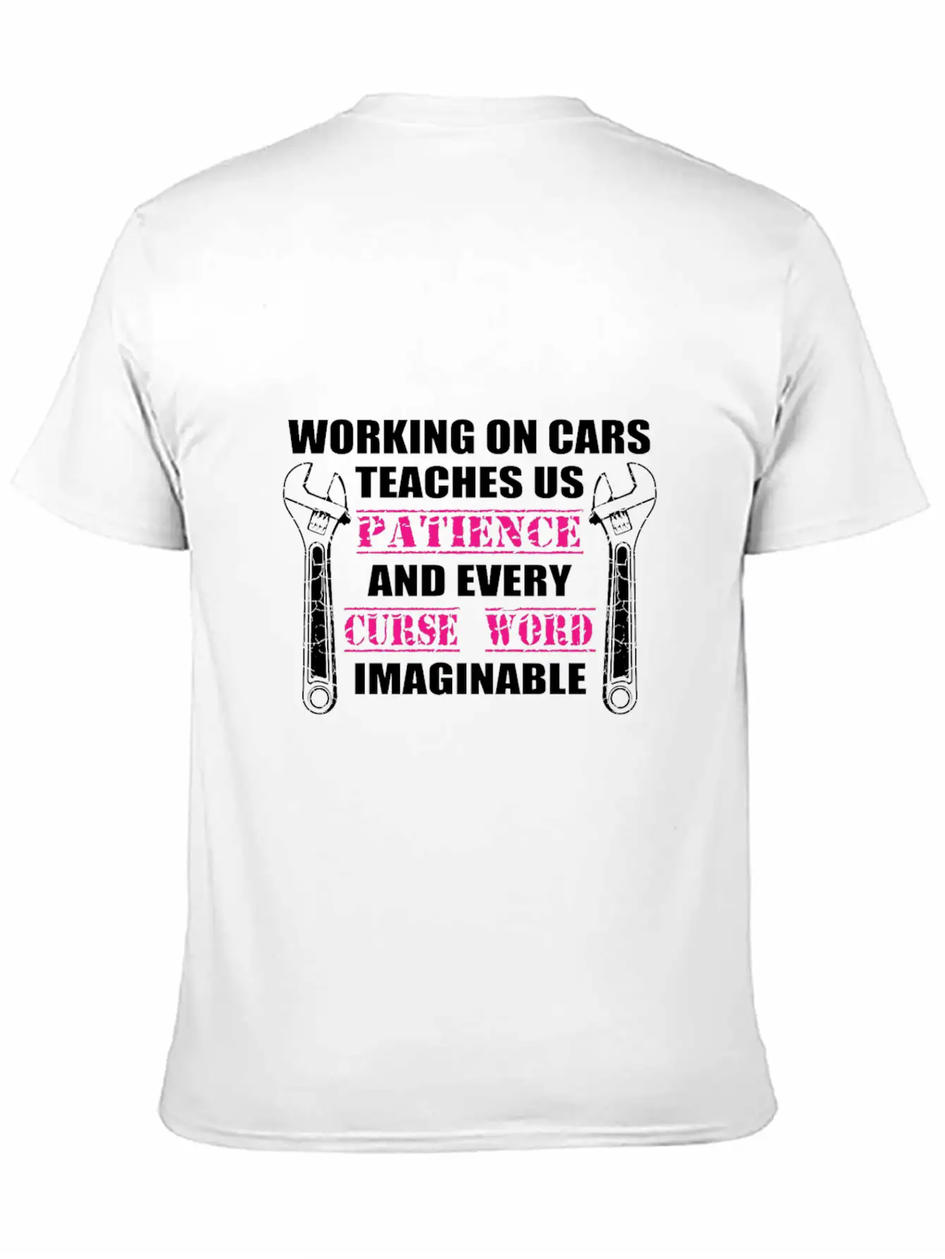 Working On Cars Teaches Us Patience Mechanic Or En Timeless Short Sleeve Tee – Comfy And Minimalist Design