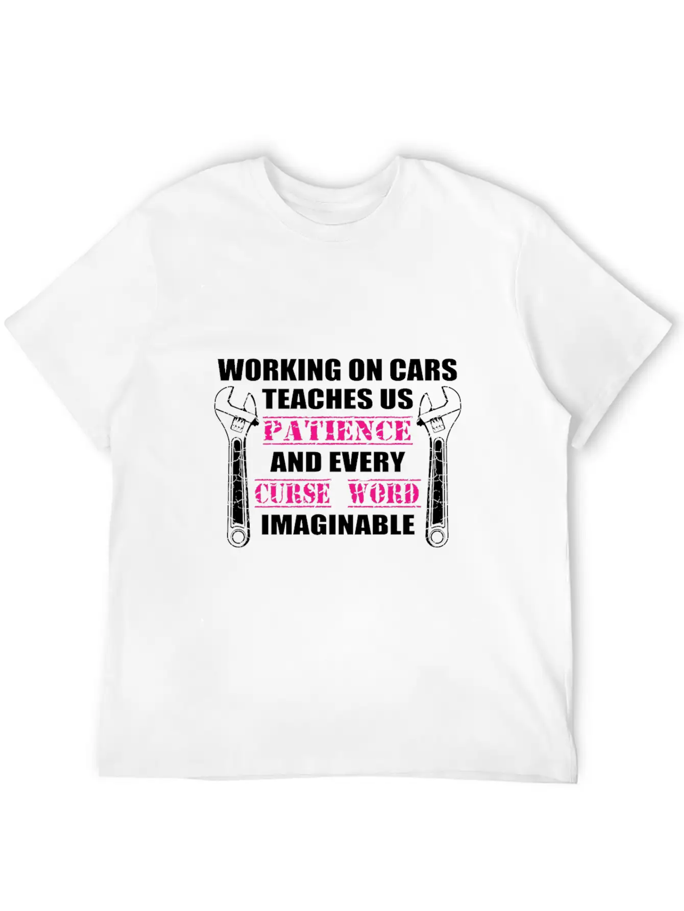 Working On Cars Teaches Us Patience Mechanic Or En Timeless Short Sleeve Tee – Comfy And Minimalist Design