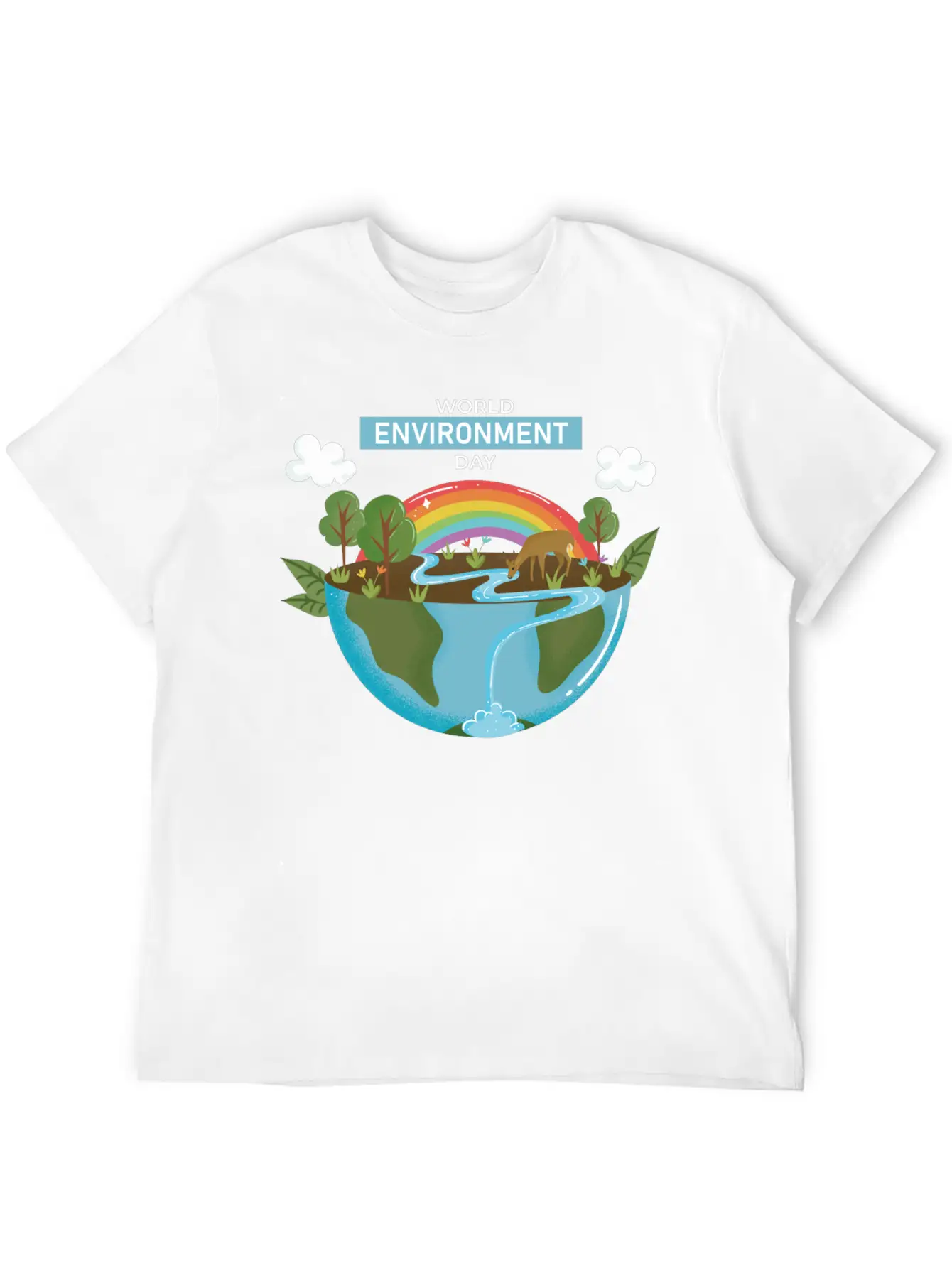 World Environment Day Working Together To Protect Basic Graphic T-Shirt – Daily Comfort In Soft Cotton