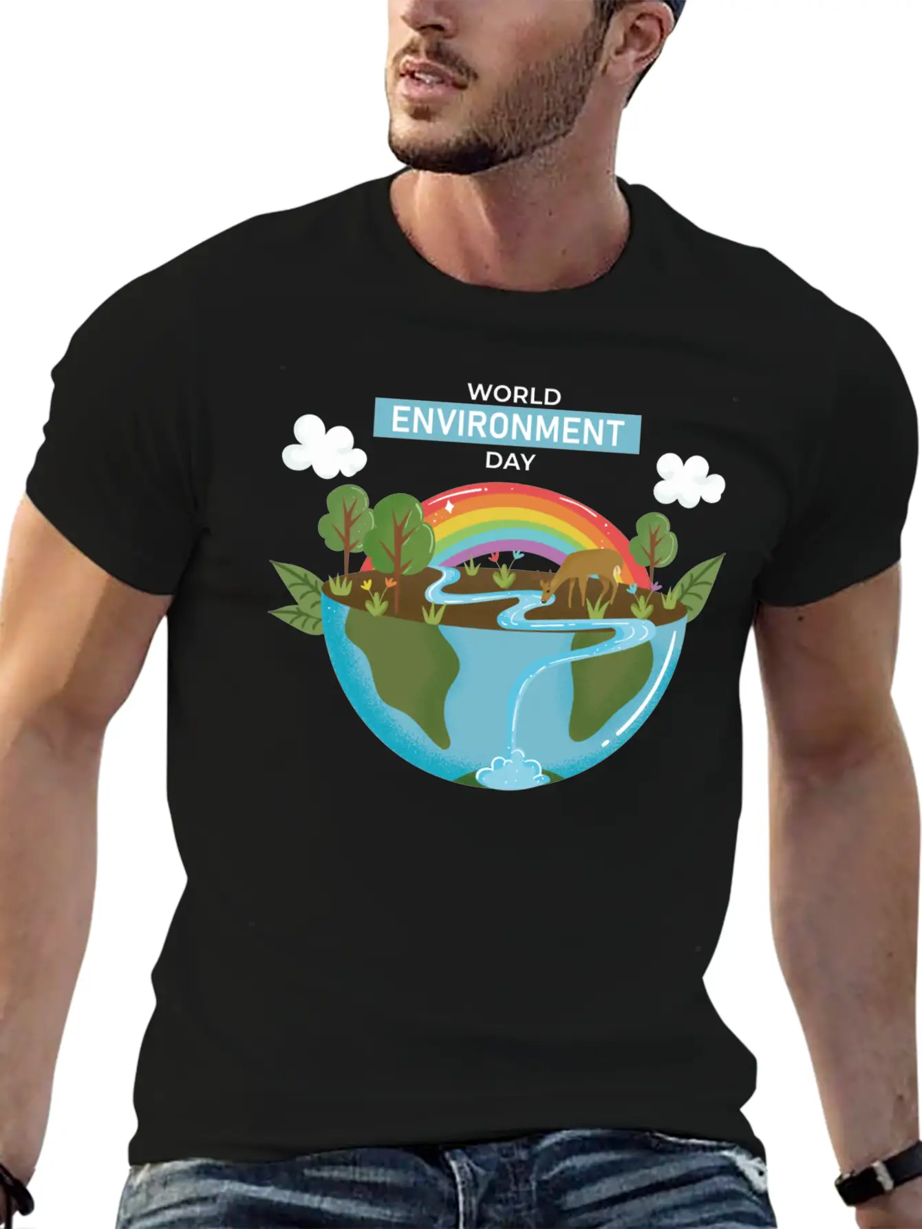 World Environment Day Working Together To Protect Basic Graphic T-Shirt – Daily Comfort In Soft Cotton