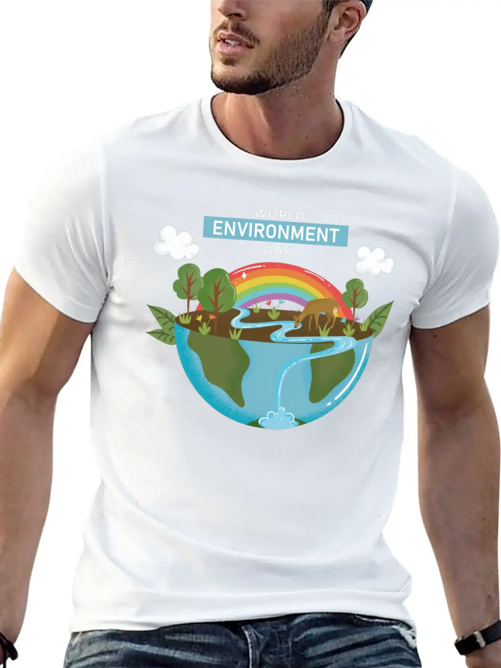 World Environment Day Working Together To Protect Basic Graphic T-Shirt – Daily Comfort In Soft Cotton