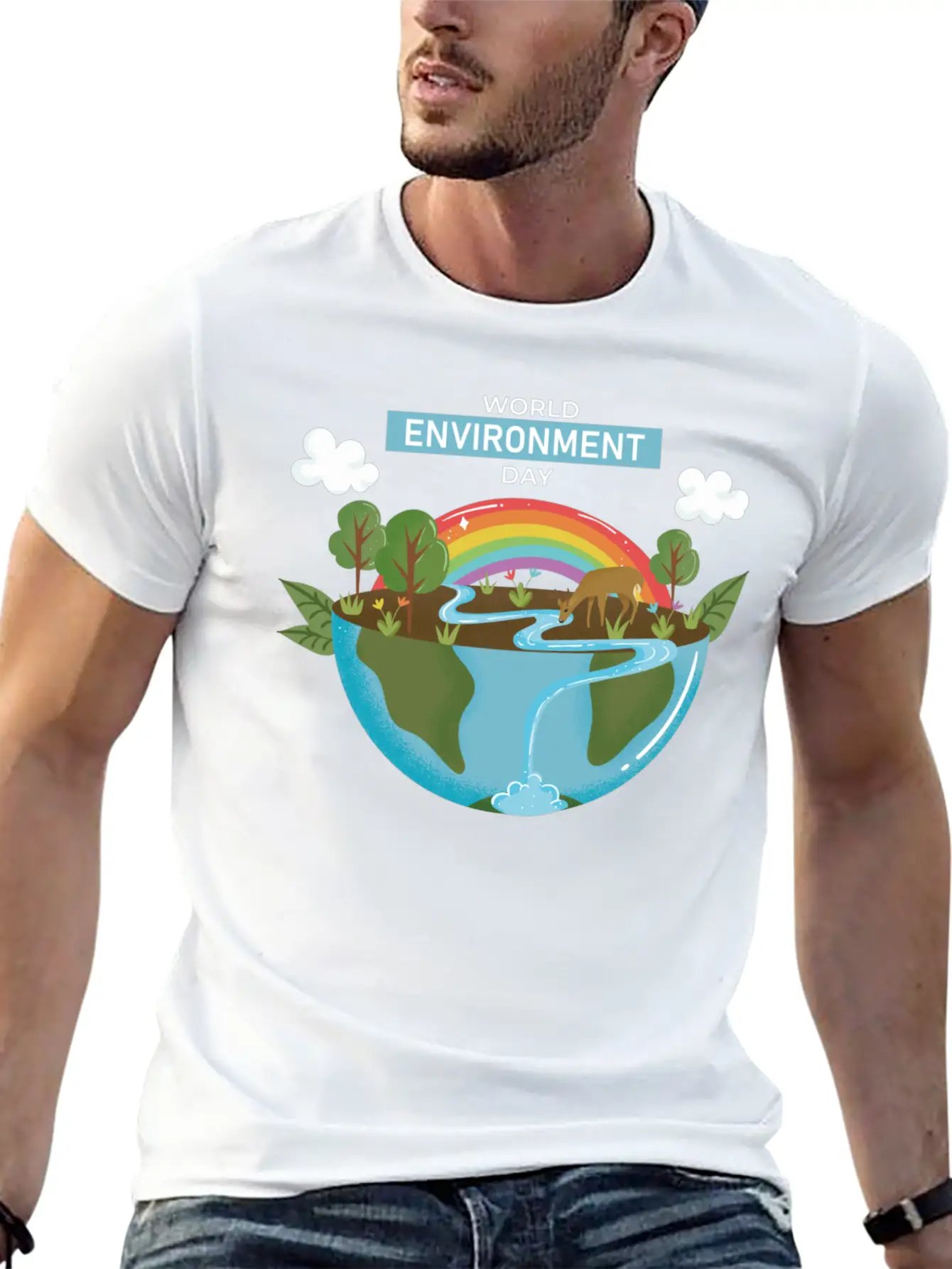 World Environment Day Working Together To Protect Basic Graphic T-Shirt – Daily Comfort In Soft Cotton