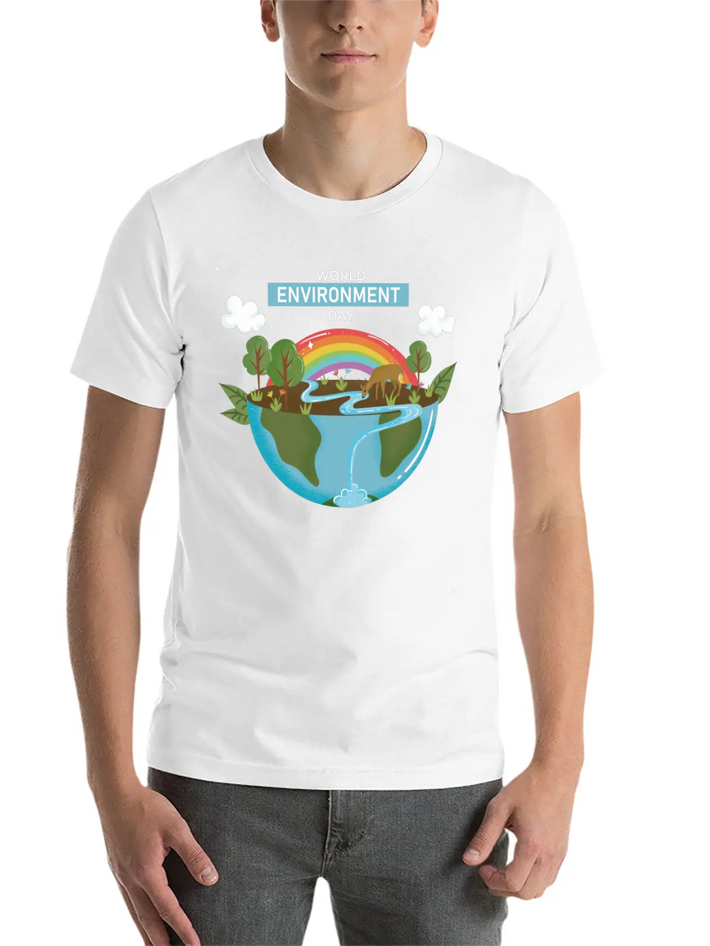 World Environment Day Working Together To Protect Basic Graphic T-Shirt – Daily Comfort In Soft Cotton