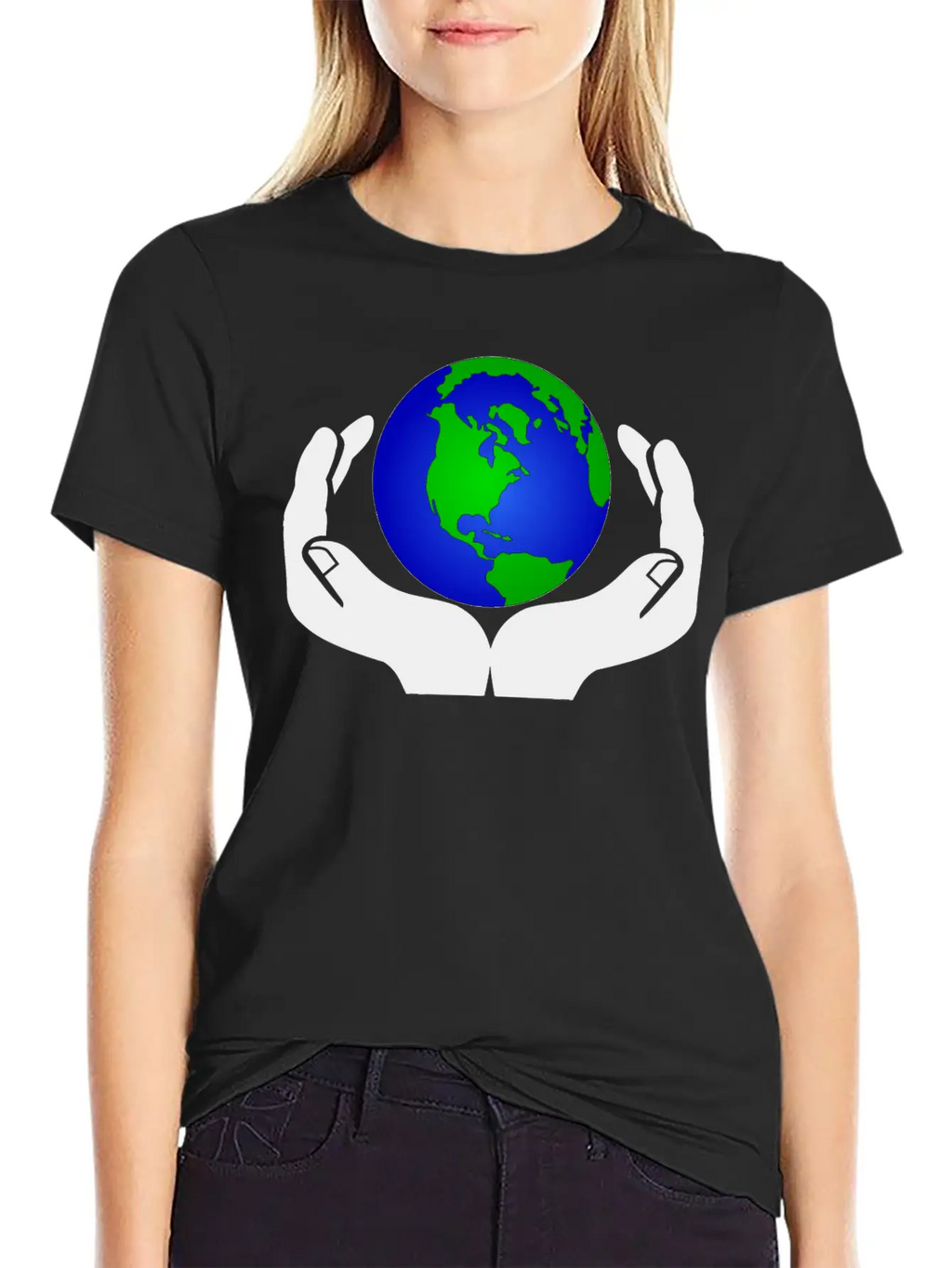 World In Hands Basic Graphic T-Shirt – Daily Comfort In Soft Cotton