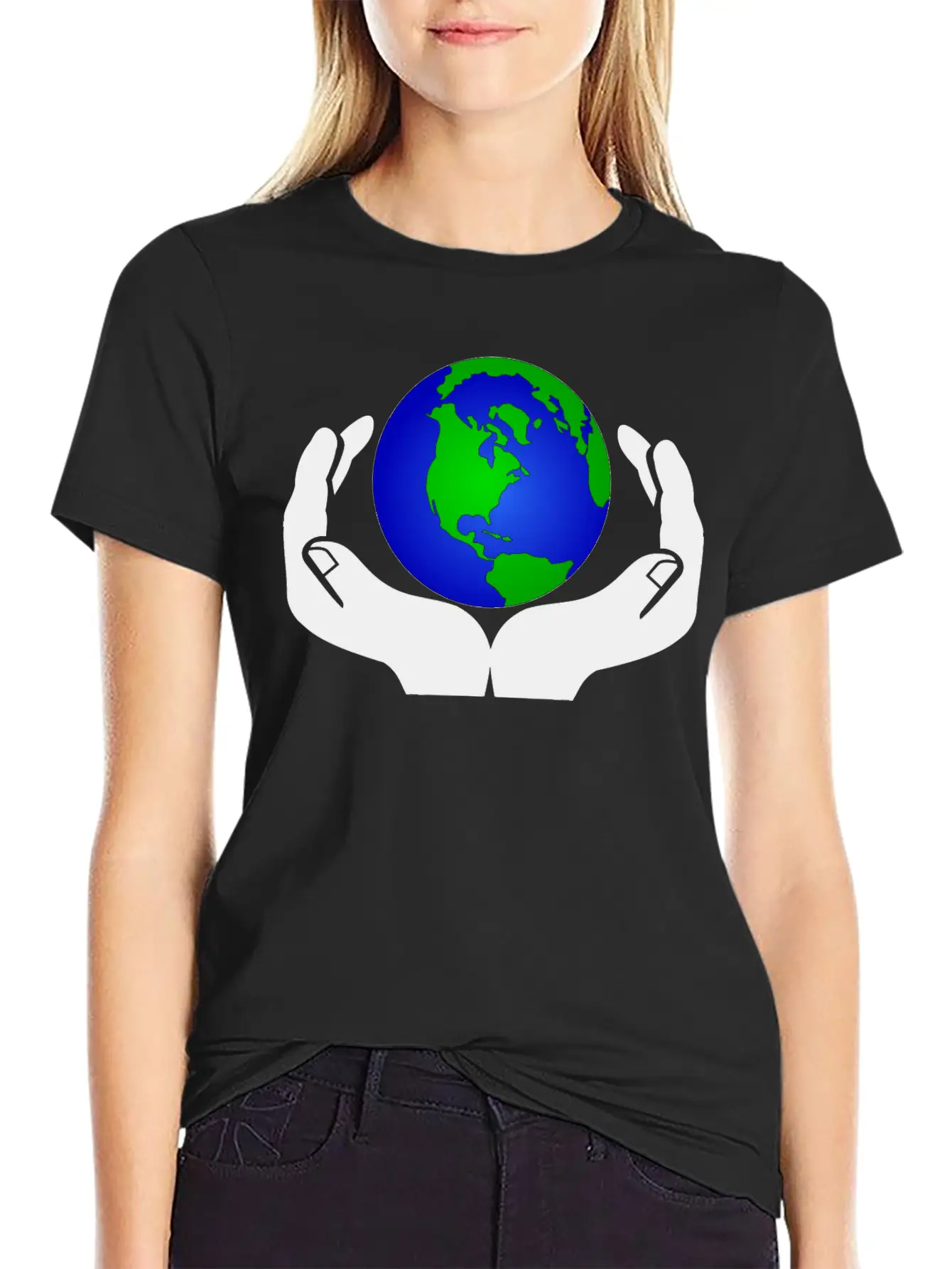 World In Hands Basic Graphic T-Shirt – Daily Comfort In Soft Cotton