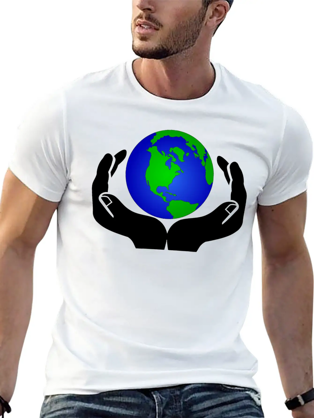 World In Hands Basic Graphic T-Shirt – Daily Comfort In Soft Cotton