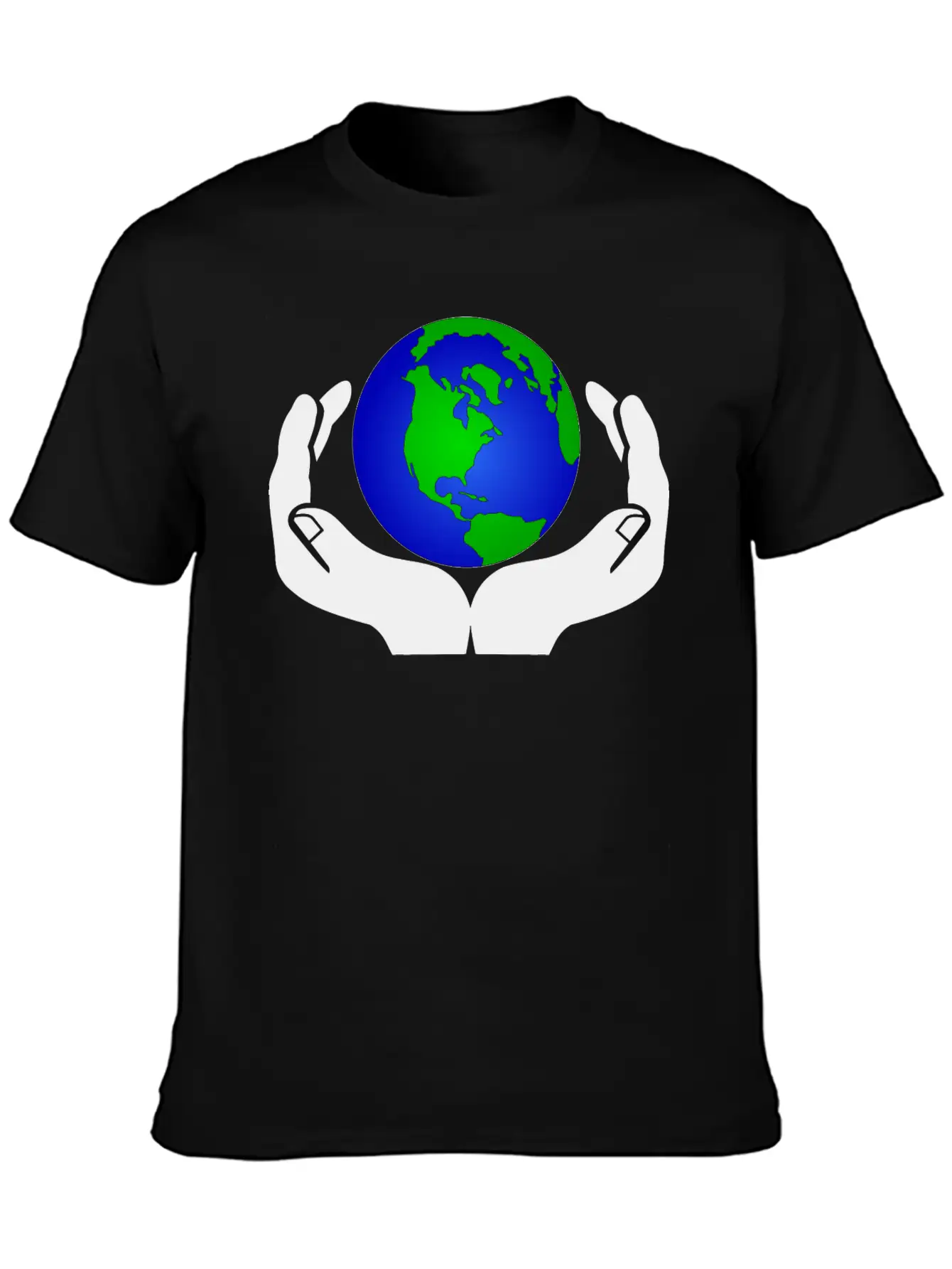 World In Hands Basic Graphic T-Shirt – Daily Comfort In Soft Cotton