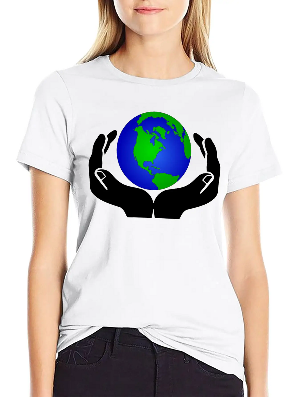 World In Hands Basic Graphic T-Shirt – Daily Comfort In Soft Cotton