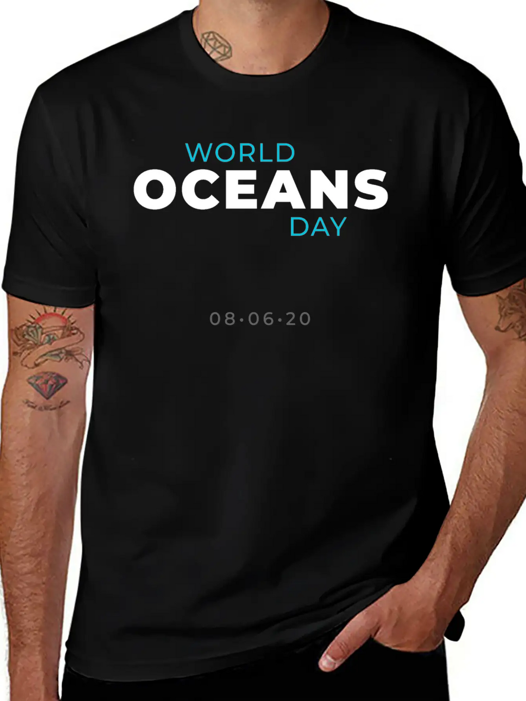 World Oceans Day Breathable Soft Cotton T-Shirt – Timeless Casual Look