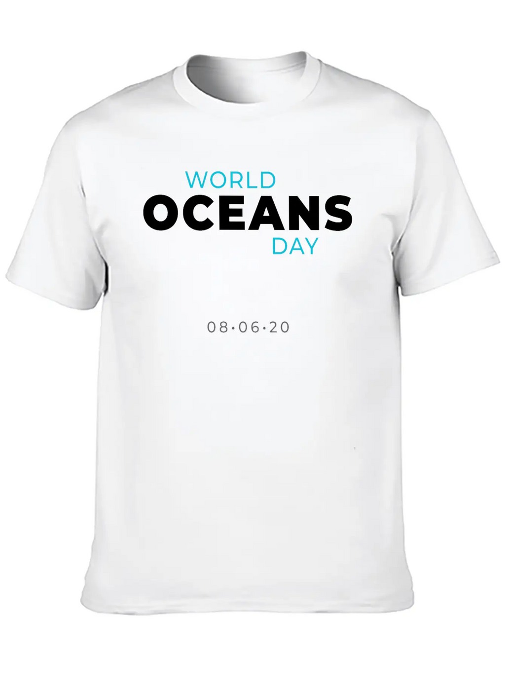 World Oceans Day Breathable Soft Cotton T-Shirt – Timeless Casual Look