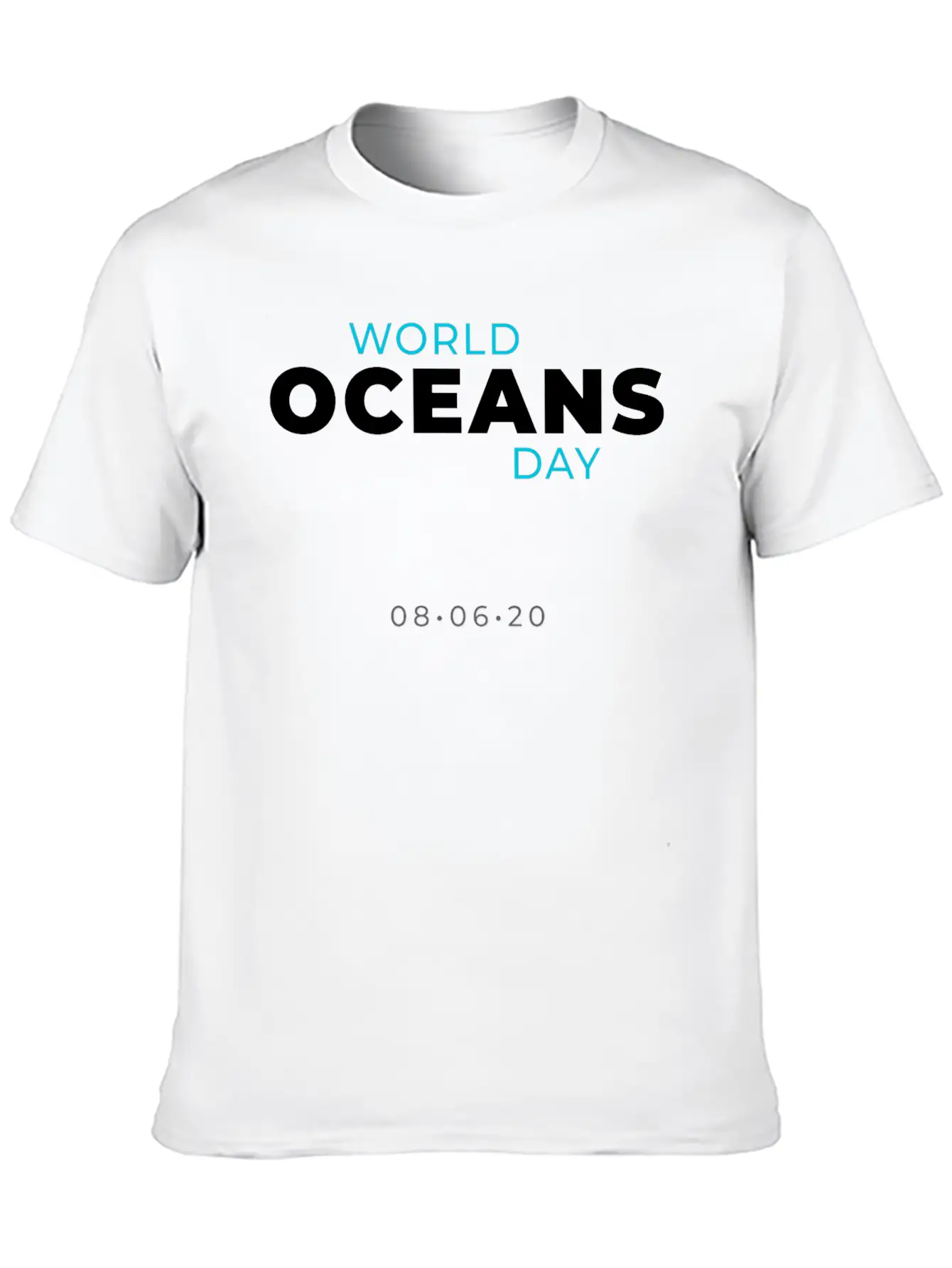 World Oceans Day Breathable Soft Cotton T-Shirt – Timeless Casual Look