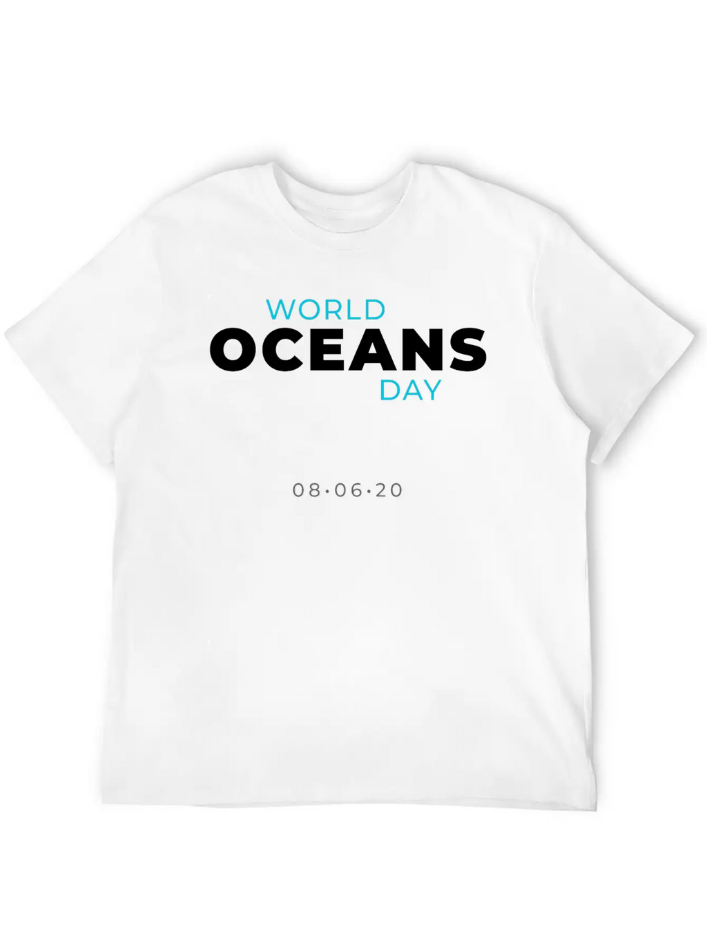 World Oceans Day Breathable Soft Cotton T-Shirt – Timeless Casual Look