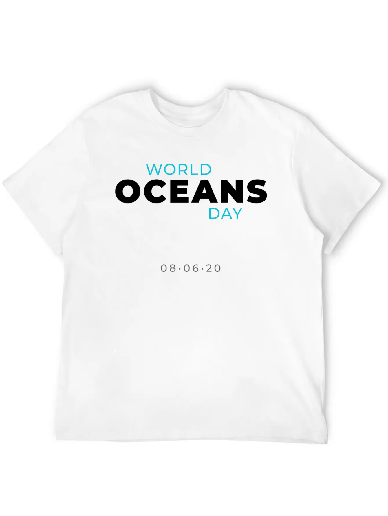 World Oceans Day Breathable Soft Cotton T-Shirt – Timeless Casual Look
