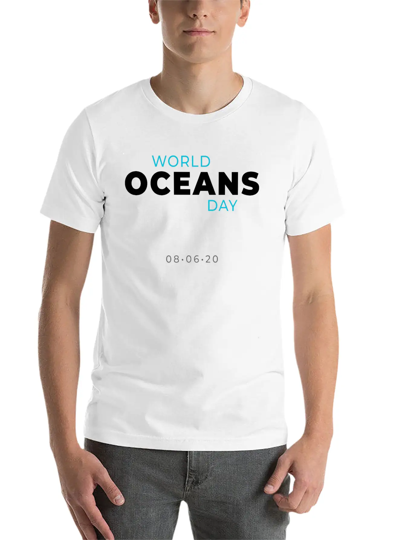 World Oceans Day Breathable Soft Cotton T-Shirt – Timeless Casual Look