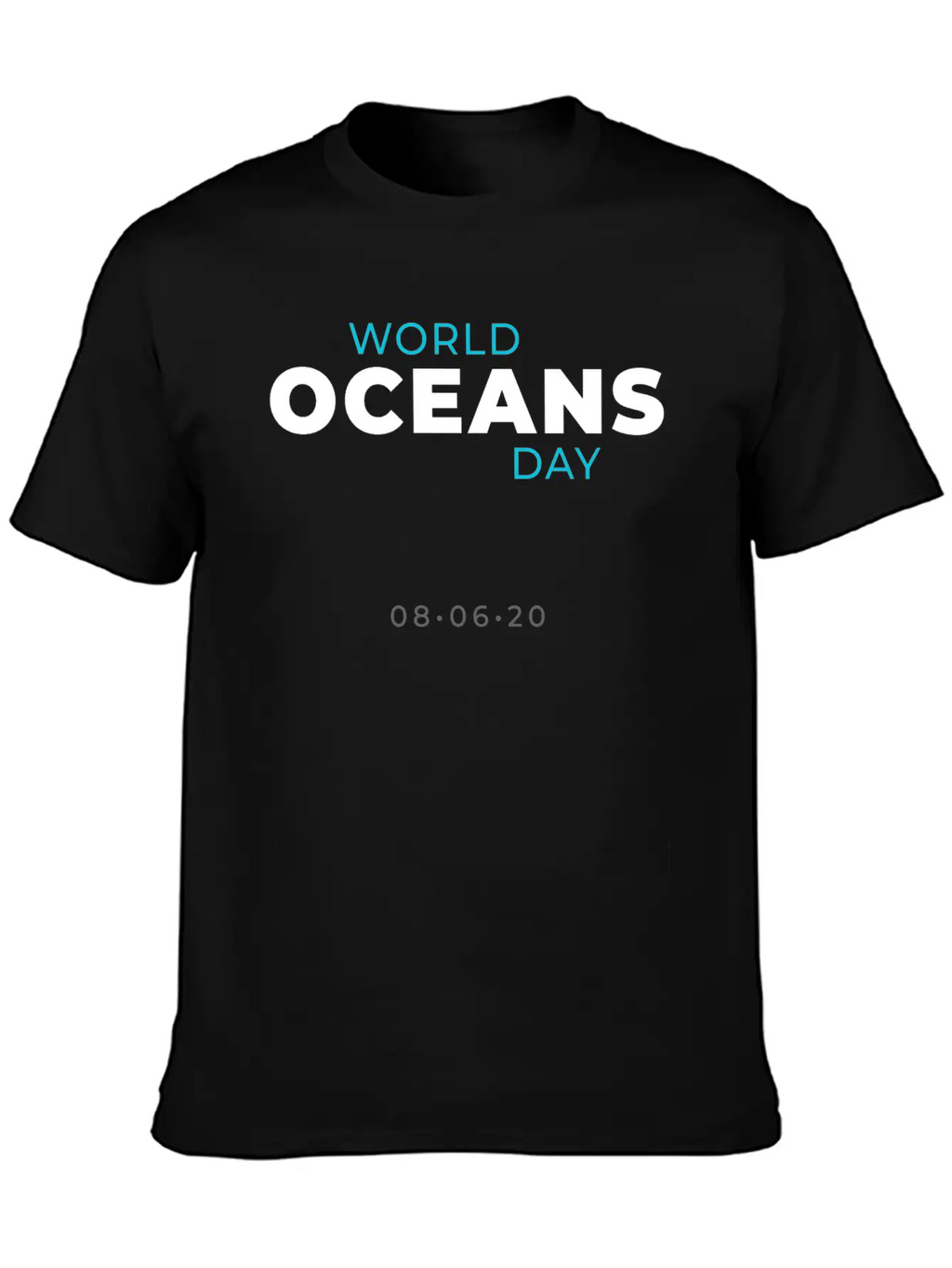 World Oceans Day Breathable Soft Cotton T-Shirt – Timeless Casual Look