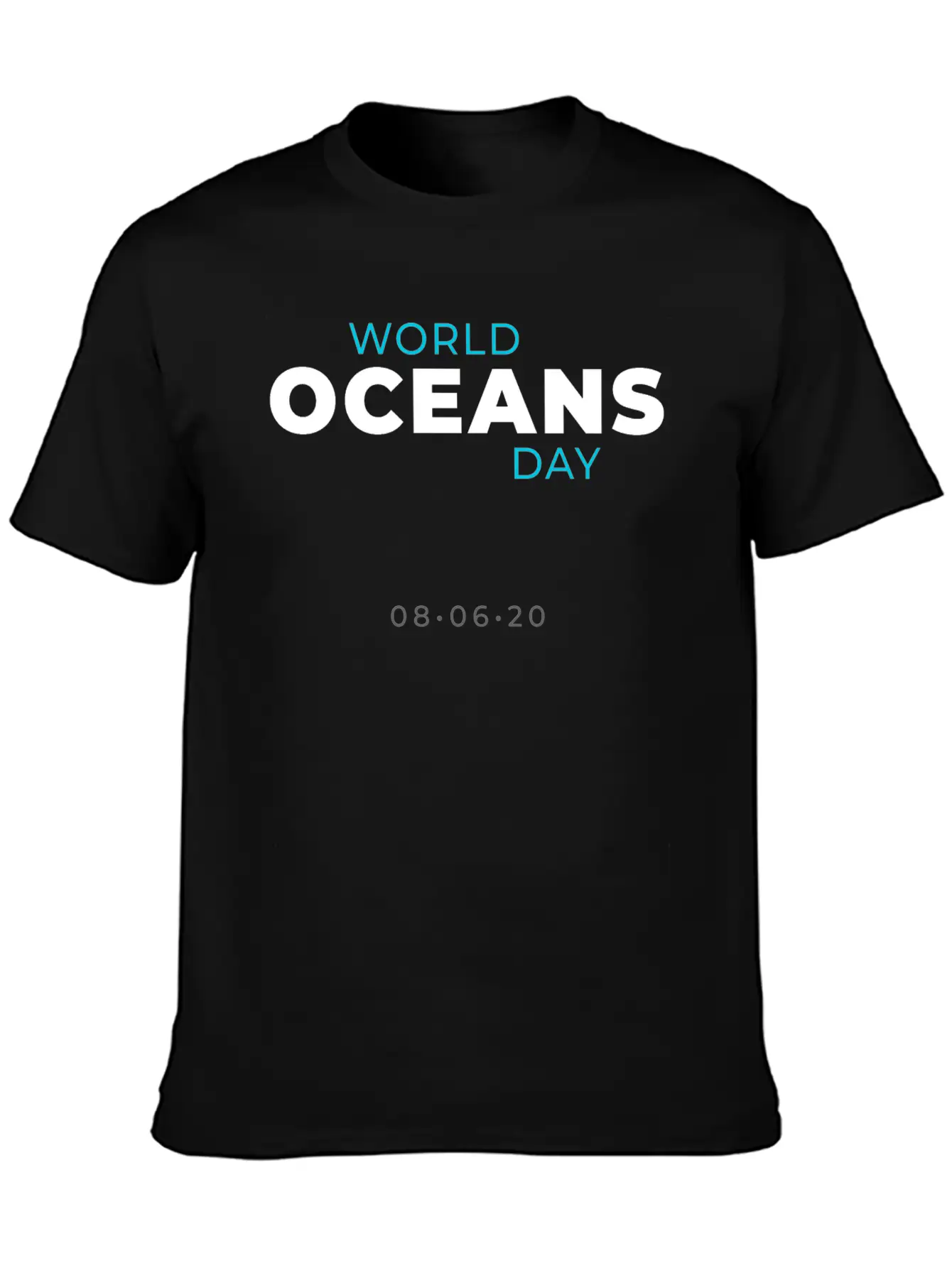 World Oceans Day Breathable Soft Cotton T-Shirt – Timeless Casual Look