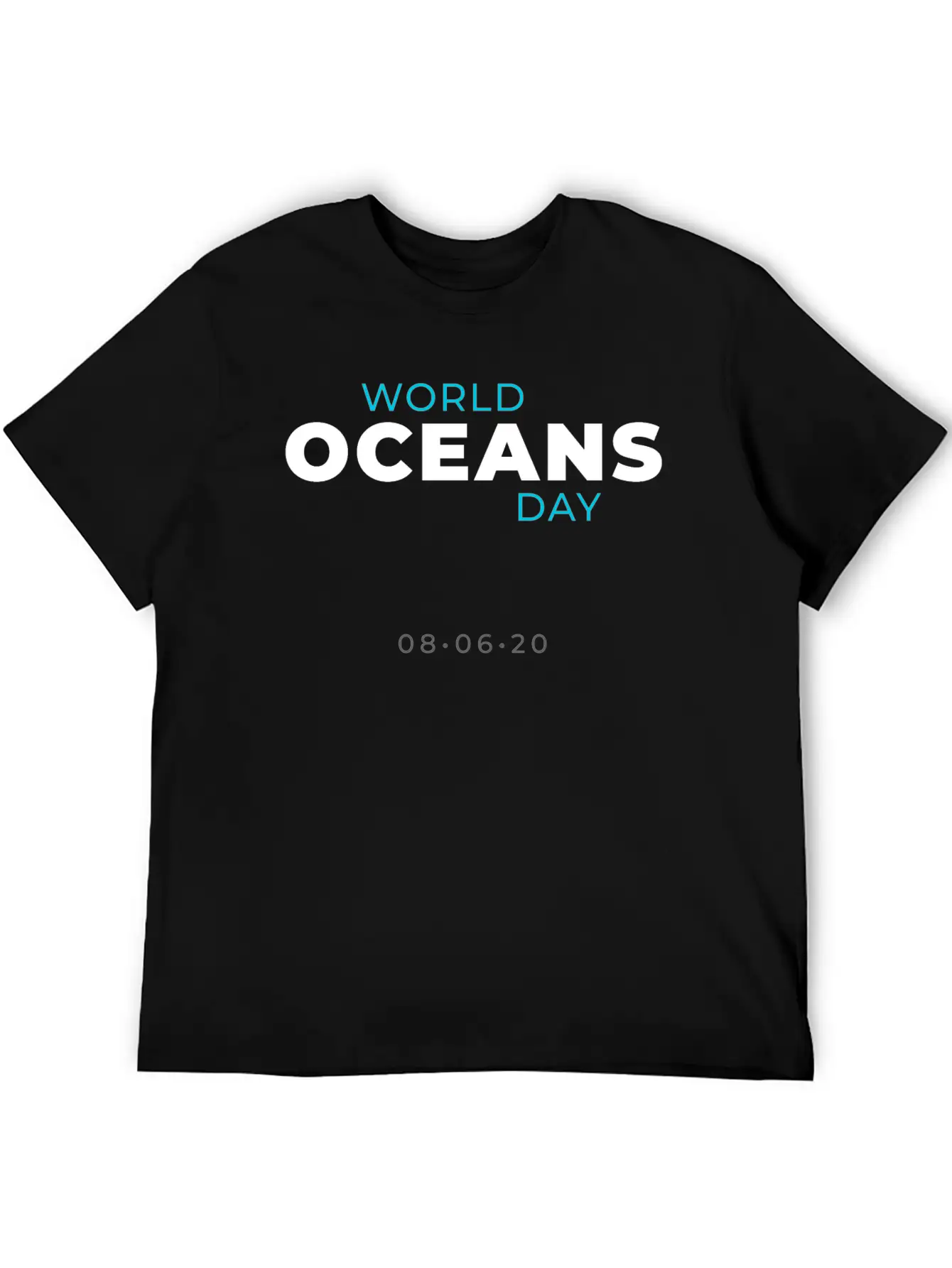World Oceans Day Breathable Soft Cotton T-Shirt – Timeless Casual Look