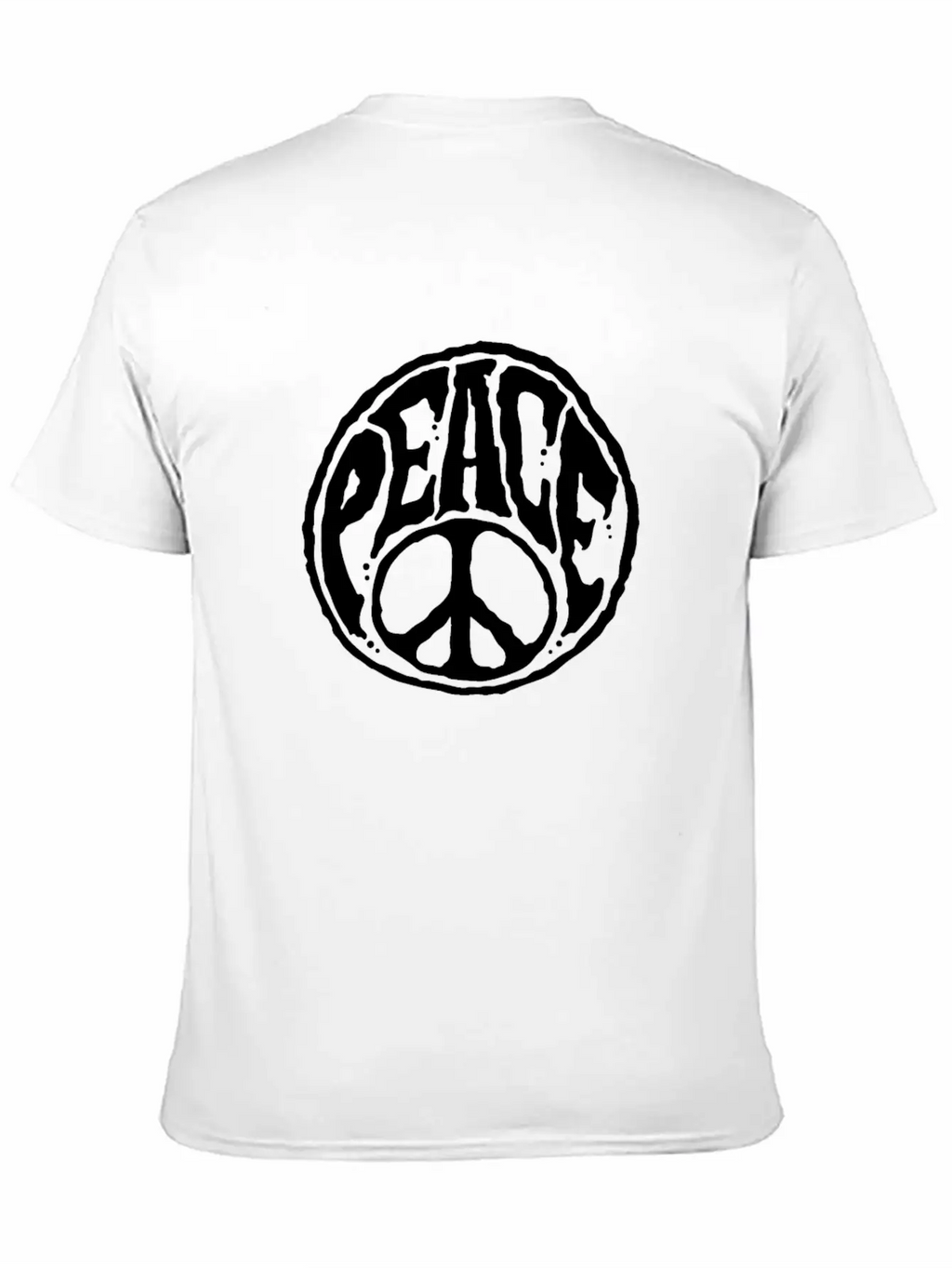 World Peace Sign - Hippie Kindness Relaxed Everyday Tee – Lightweight And Durable Cotton