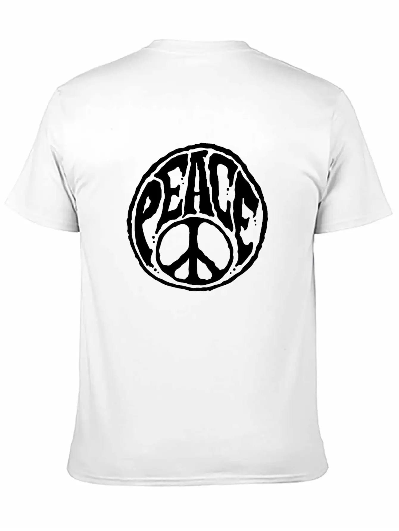 World Peace Sign - Hippie Kindness Relaxed Everyday Tee – Lightweight And Durable Cotton