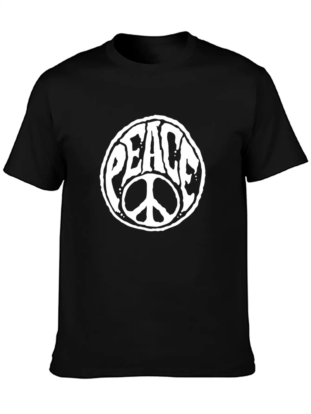 World Peace Sign - Hippie Kindness Relaxed Everyday Tee – Lightweight And Durable Cotton