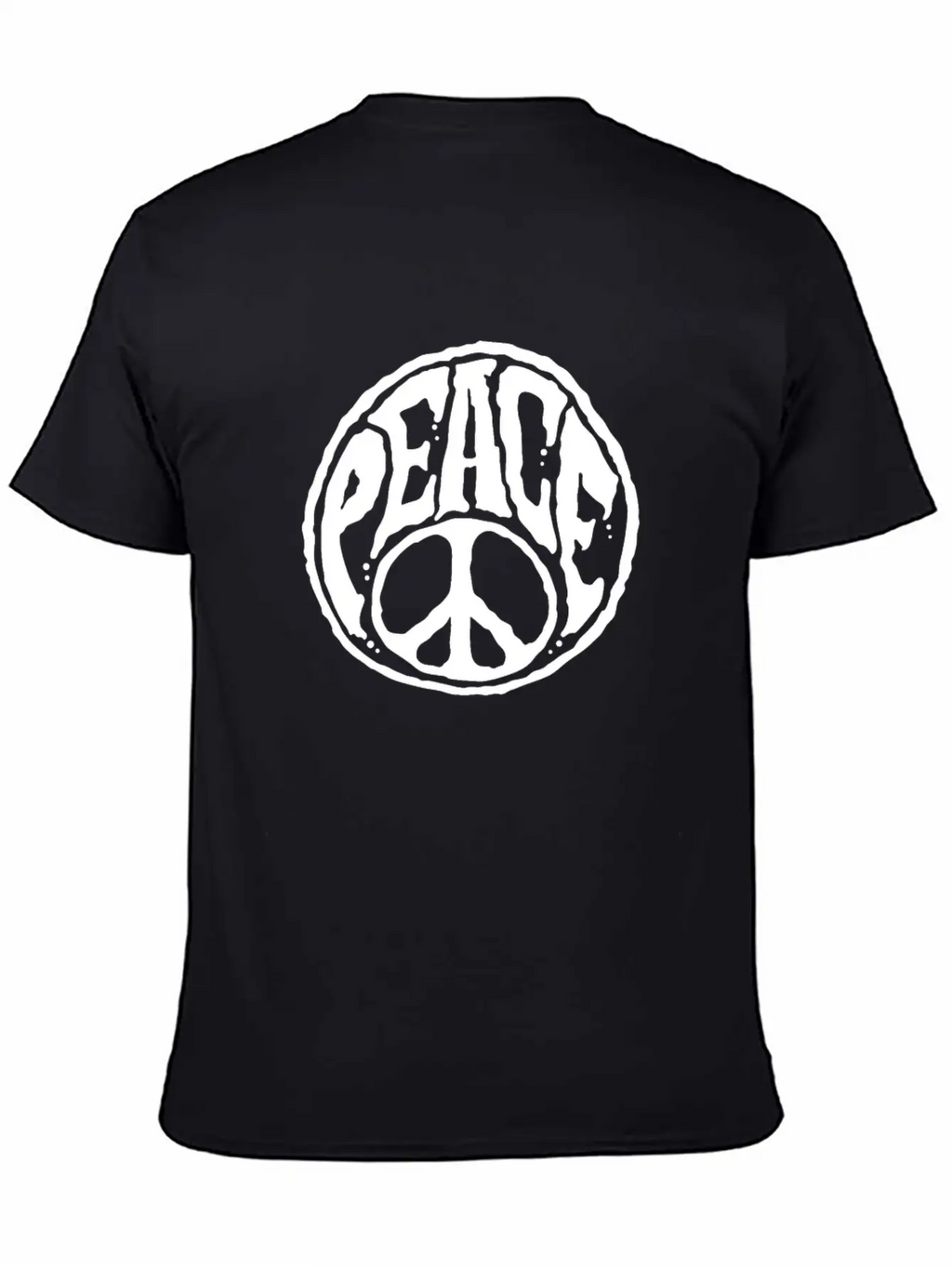 World Peace Sign - Hippie Kindness Relaxed Everyday Tee – Lightweight And Durable Cotton