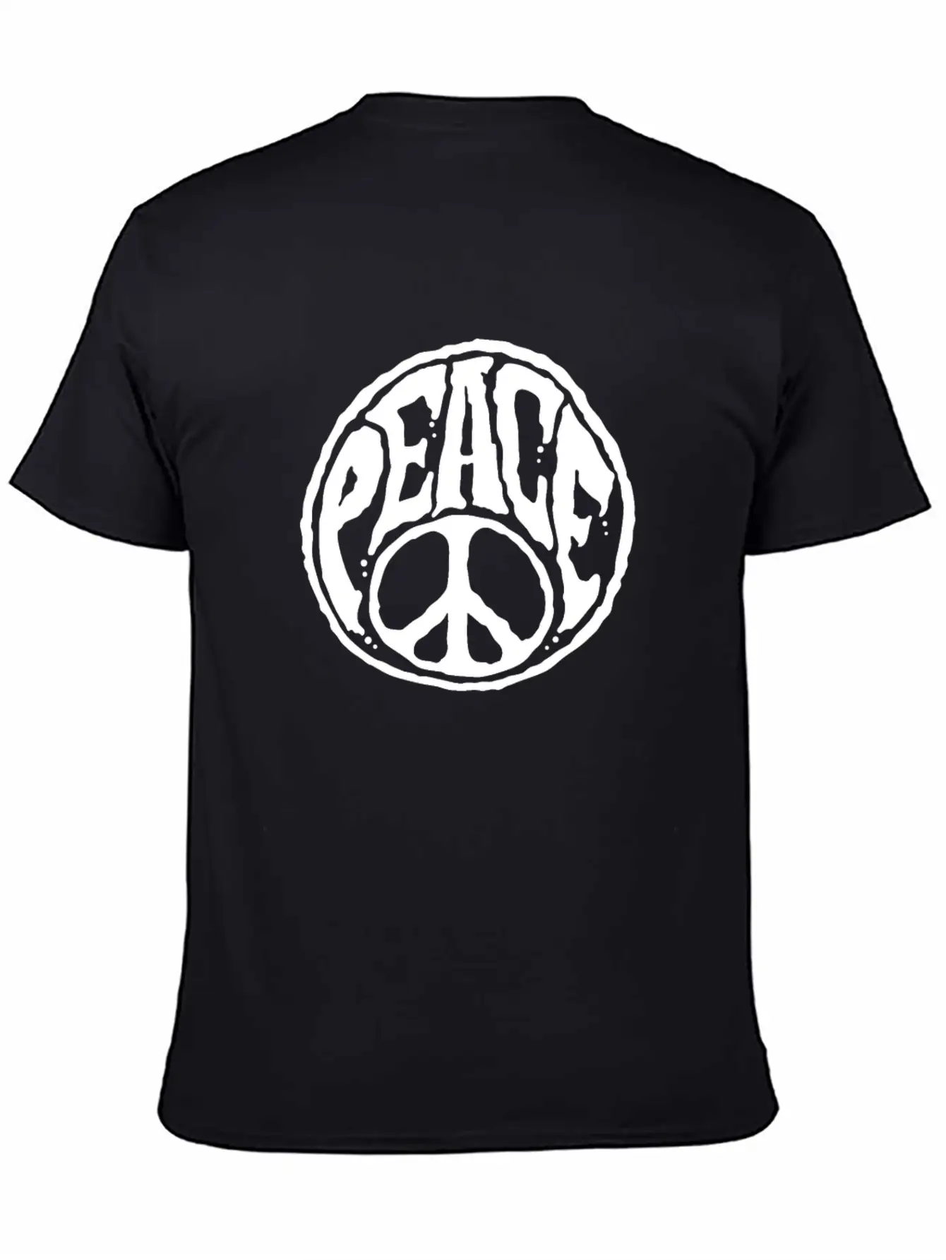 World Peace Sign - Hippie Kindness Relaxed Everyday Tee – Lightweight And Durable Cotton