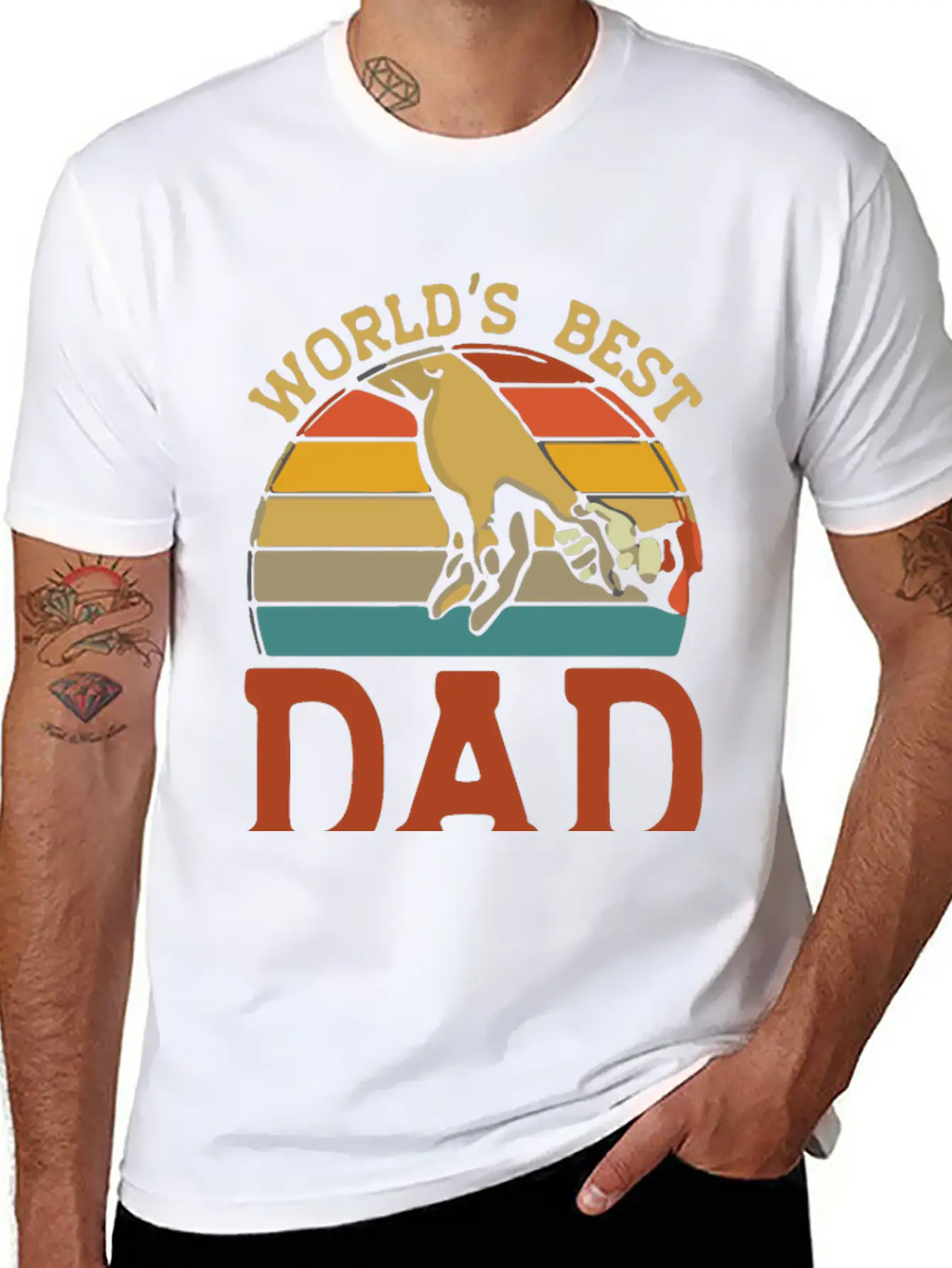 World S Best Dad Ever Stylish Everyday T-Shirt – Unisex Basic Cotton Tee