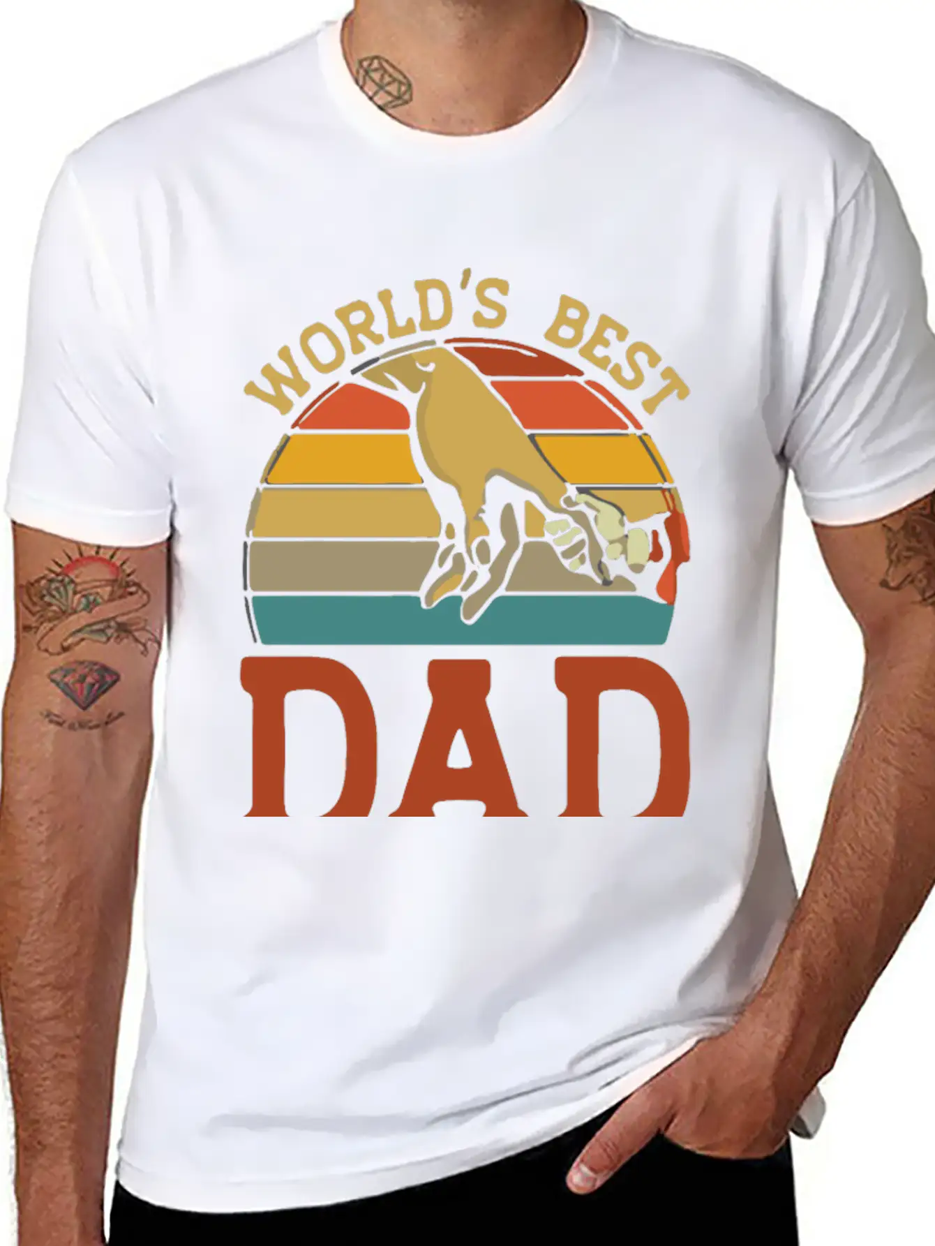 World S Best Dad Ever Stylish Everyday T-Shirt – Unisex Basic Cotton Tee