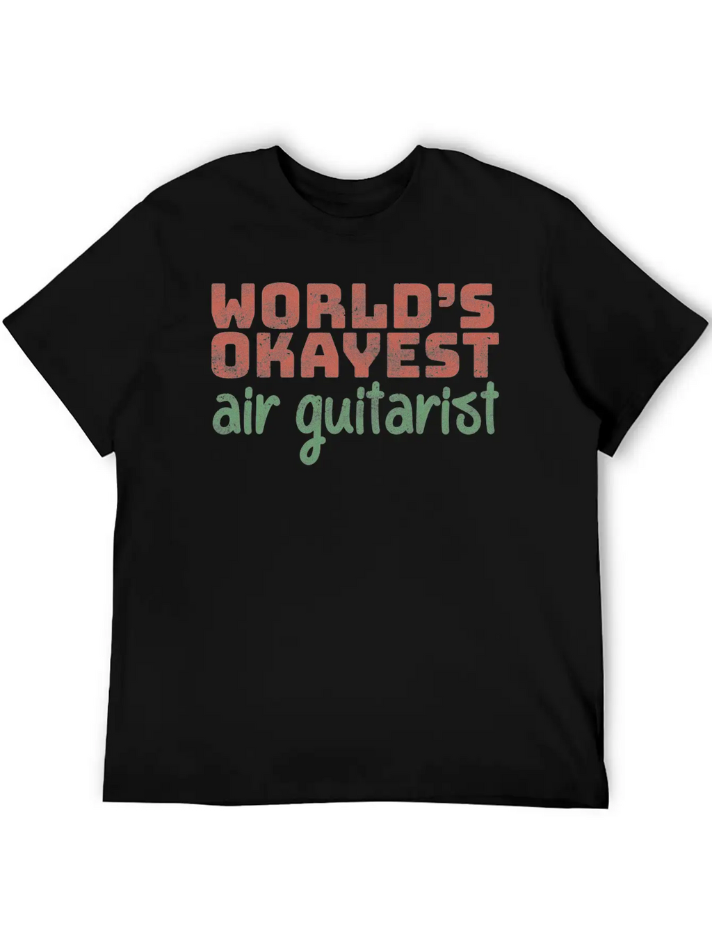 World S Okayest Air Guitarist Relaxed Everyday Tee – Lightweight And Durable Cotton