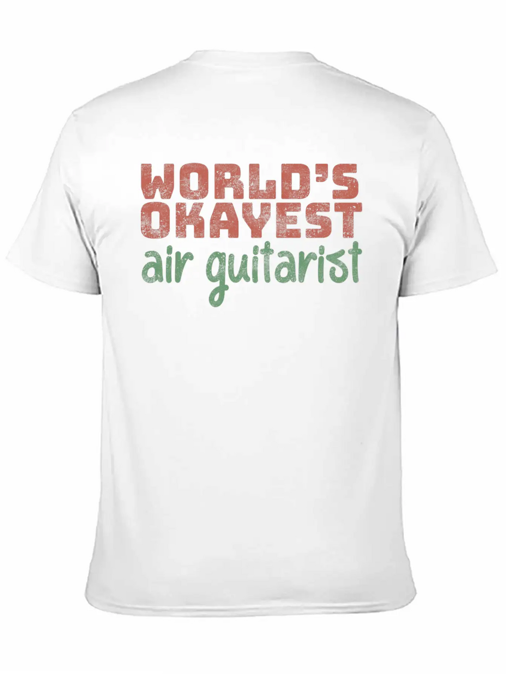 World S Okayest Air Guitarist Relaxed Everyday Tee – Lightweight And Durable Cotton