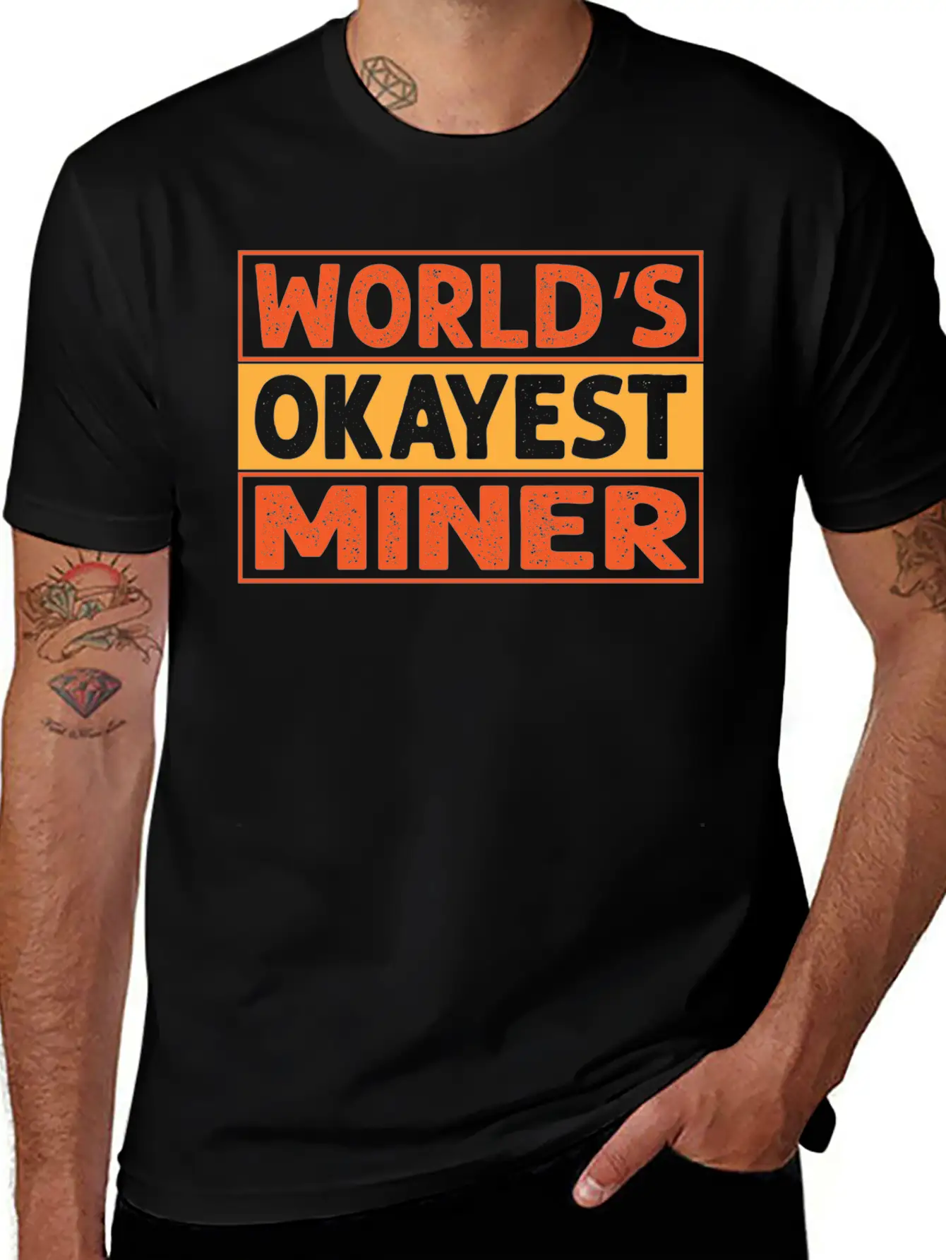 World S Okayest Miner Essential Cotton Tee For Daily Outfits – Unisex Style
