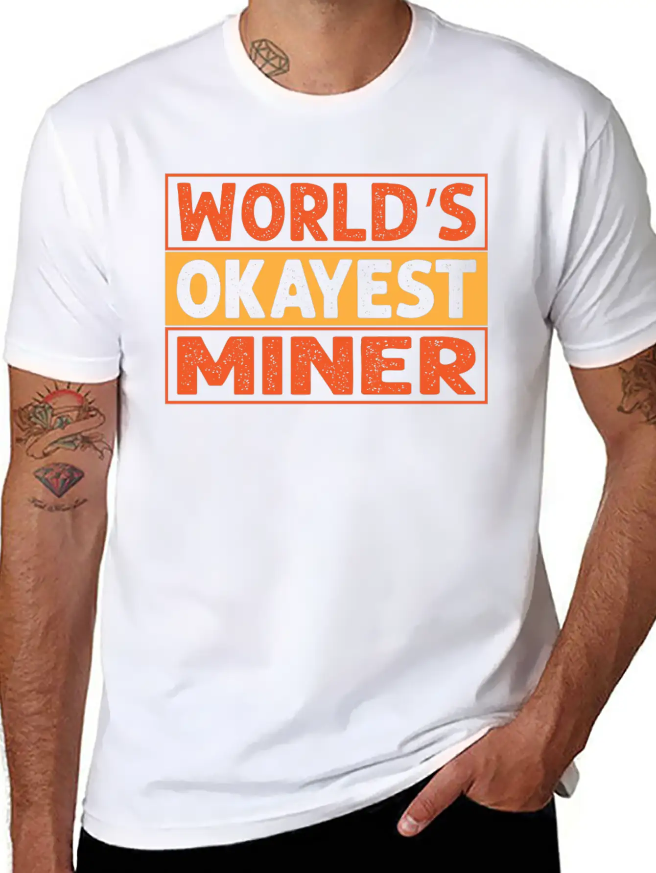 World S Okayest Miner Essential Cotton Tee For Daily Outfits – Unisex Style