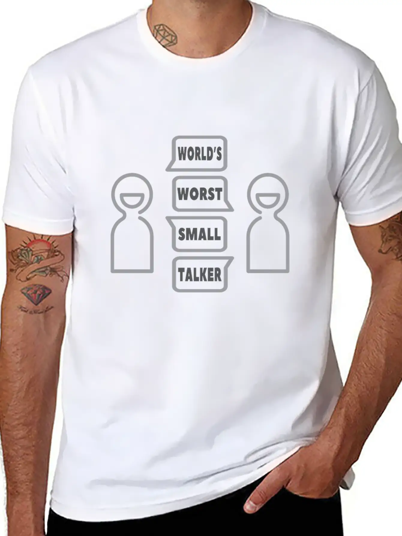 World’s Worst Small Talker Timeless Short Sleeve Tee – Comfy And Minimalist Design