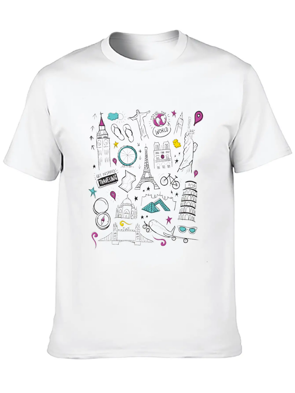 World Travel Desgin Stylish Everyday T-Shirt – Unisex Basic Cotton Tee