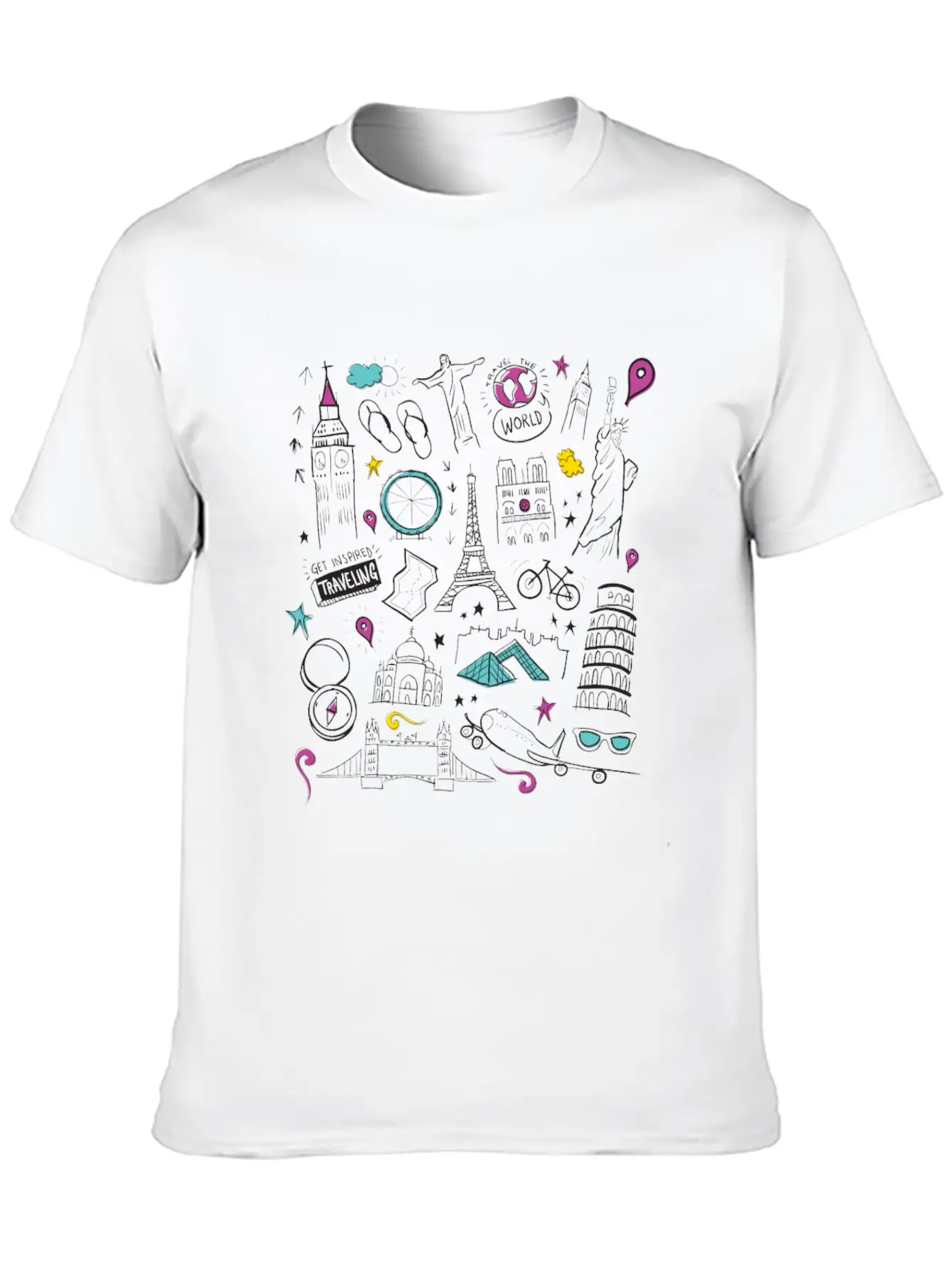 World Travel Desgin Stylish Everyday T-Shirt – Unisex Basic Cotton Tee