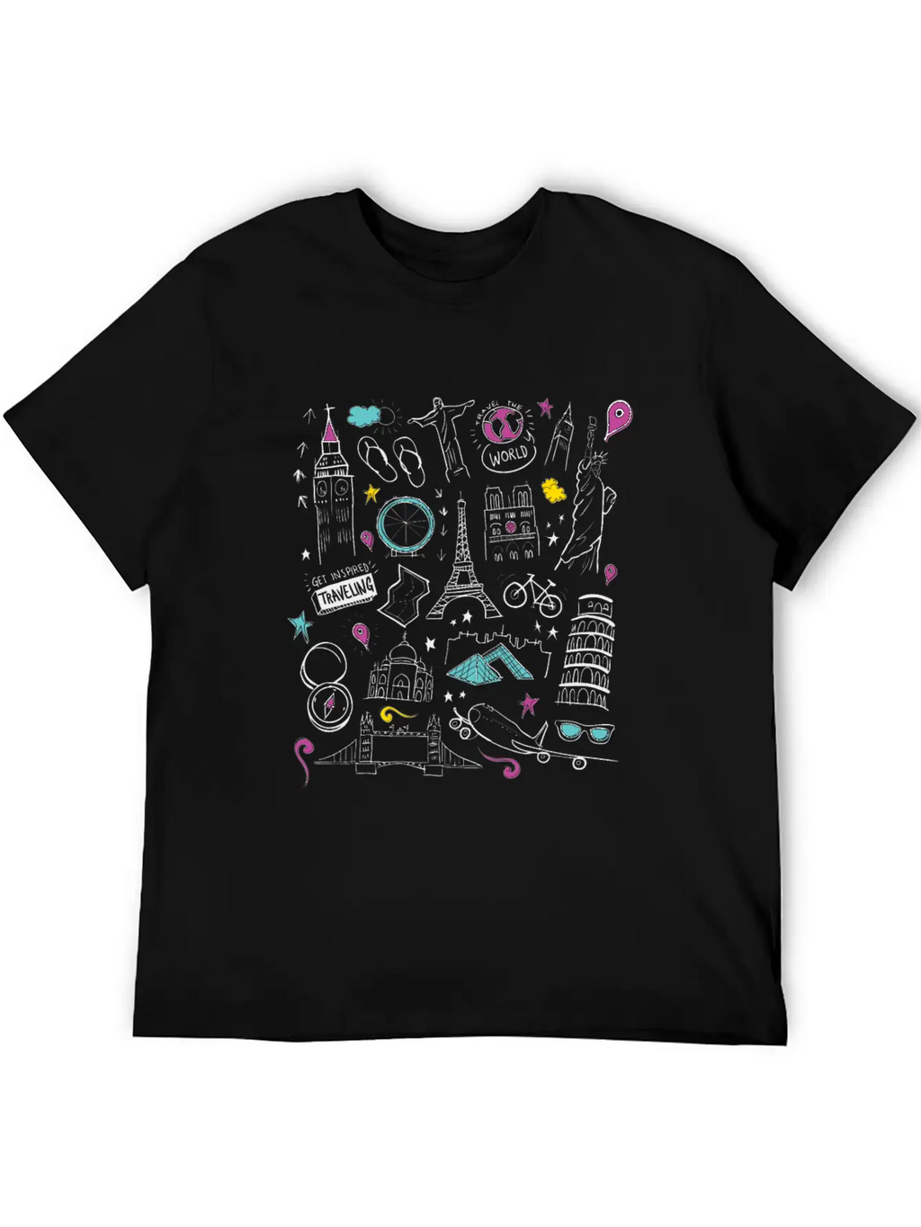 World Travel Desgin Stylish Everyday T-Shirt – Unisex Basic Cotton Tee