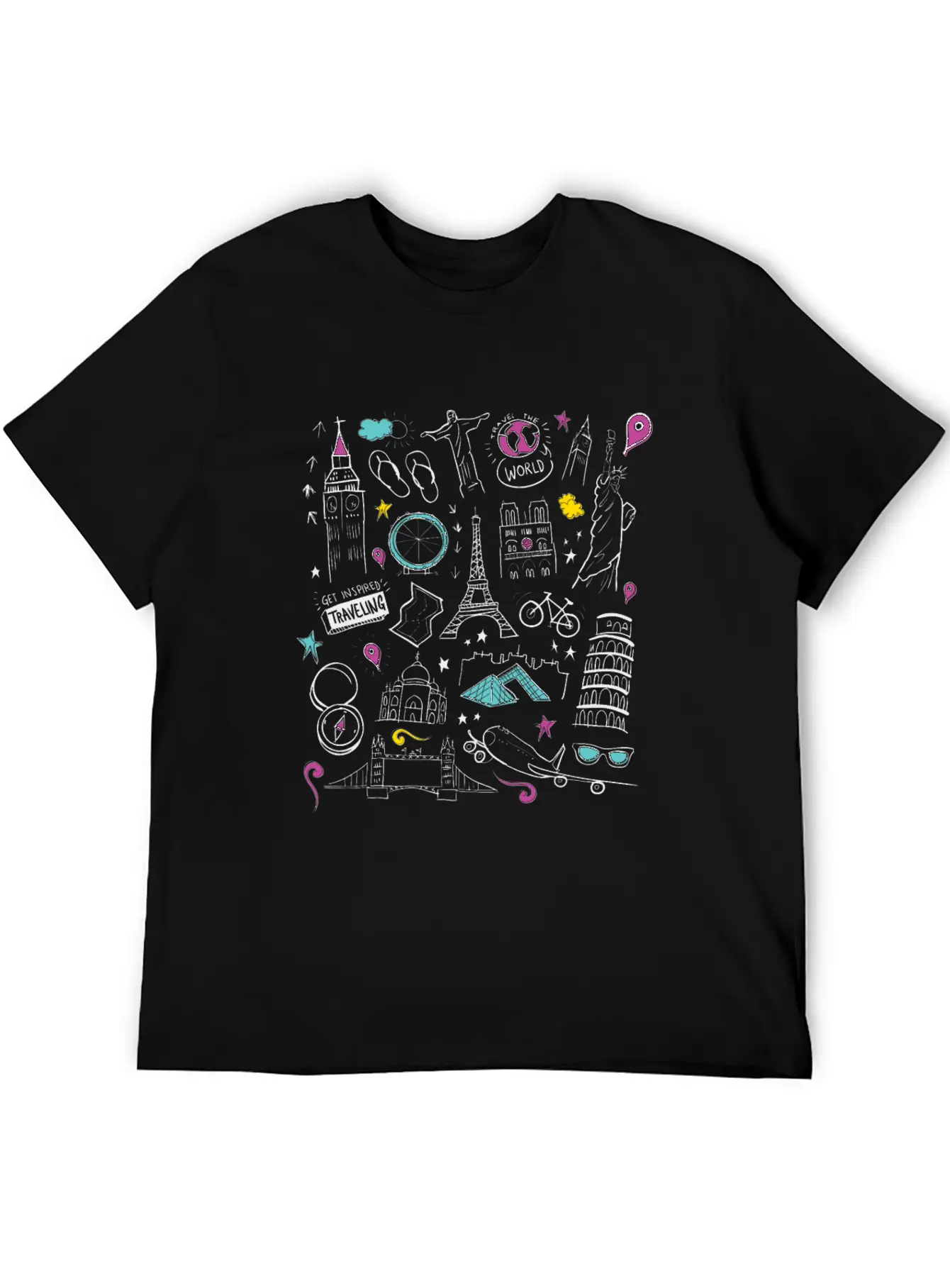 World Travel Desgin Stylish Everyday T-Shirt – Unisex Basic Cotton Tee