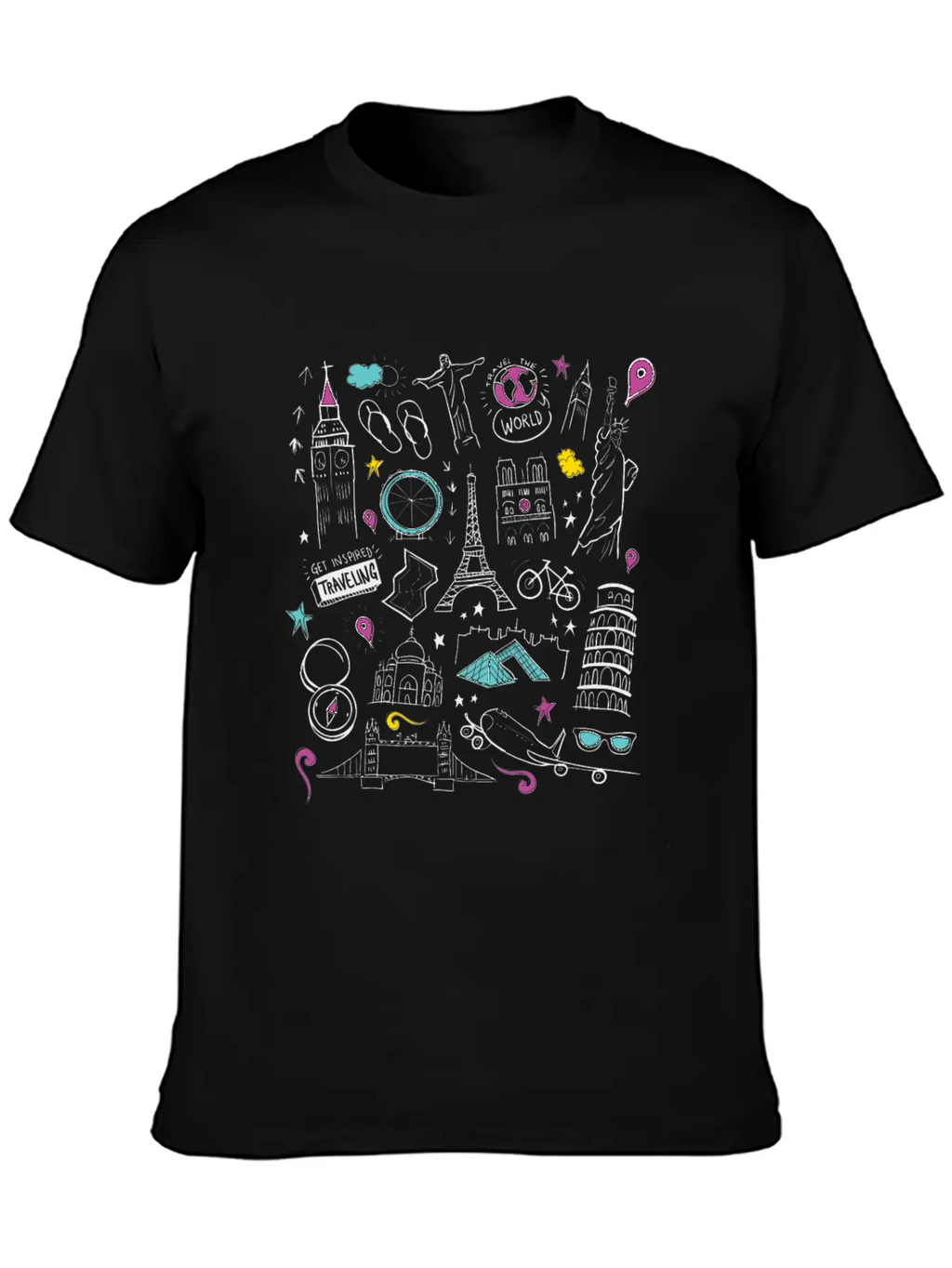 World Travel Desgin Stylish Everyday T-Shirt – Unisex Basic Cotton Tee