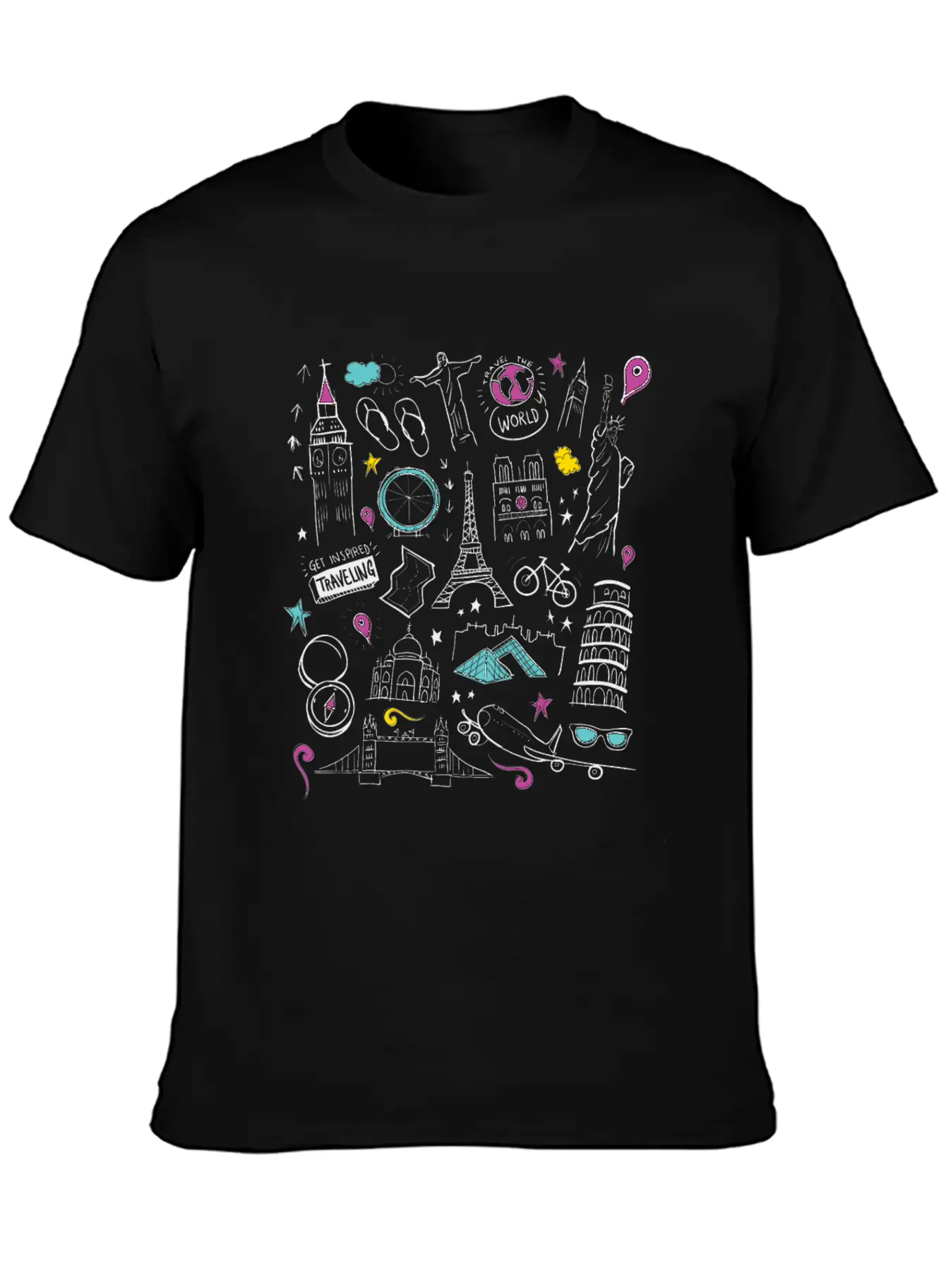 World Travel Desgin Stylish Everyday T-Shirt – Unisex Basic Cotton Tee
