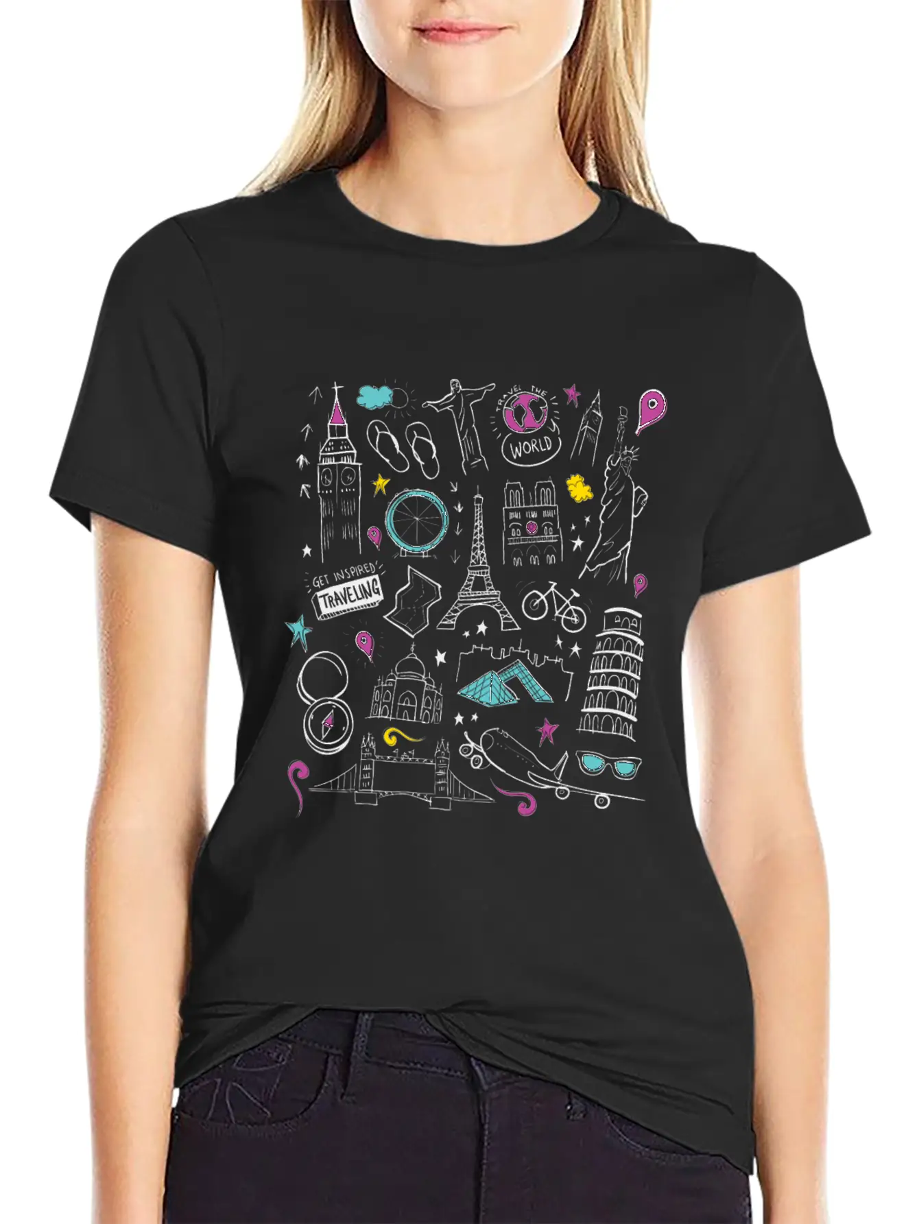 World Travel Desgin Stylish Everyday T-Shirt – Unisex Basic Cotton Tee
